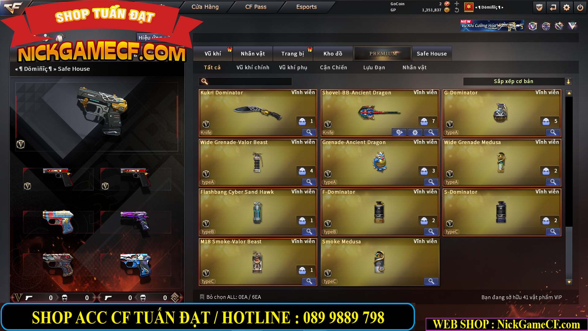 MÃ CF14942 - GIÁ : 8888K - CHIẾN FULL ZOM XỊN XÒ - VIP6