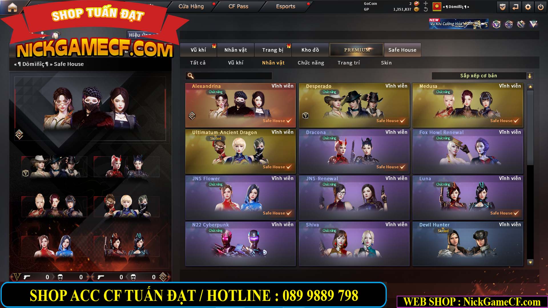 MÃ CF14942 - GIÁ : 8888K - CHIẾN FULL ZOM XỊN XÒ - VIP6