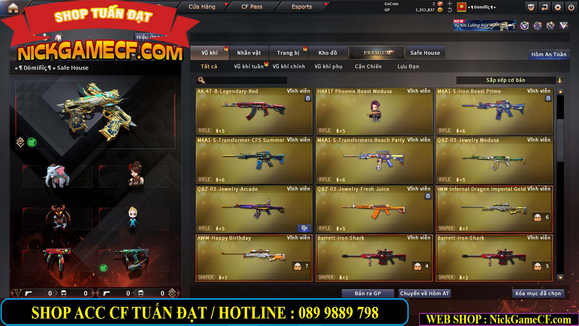 MÃ CF14942 - GIÁ : 8888K - CHIẾN FULL ZOM XỊN XÒ - VIP6