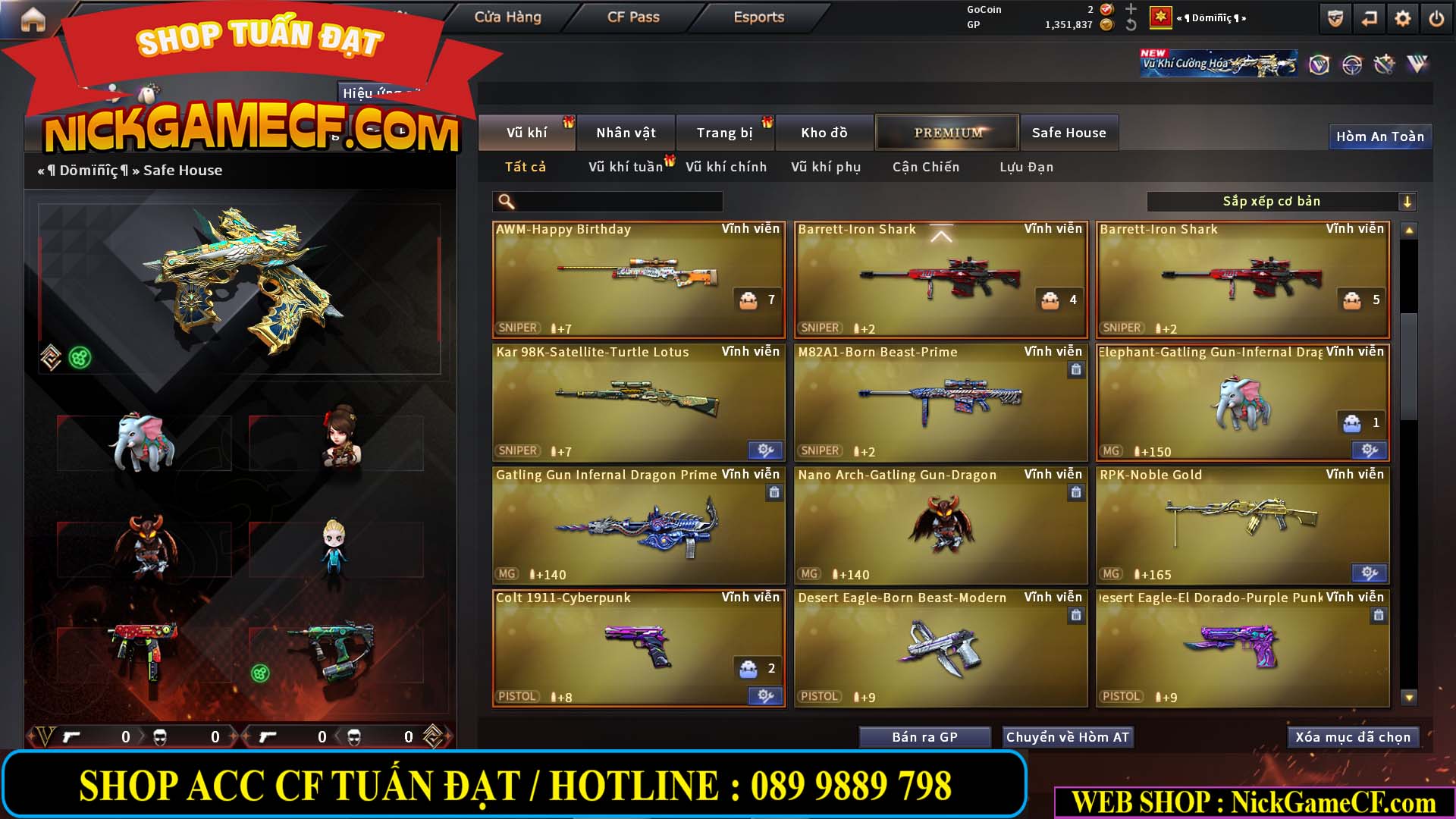 MÃ CF14942 - GIÁ : 8888K - CHIẾN FULL ZOM XỊN XÒ - VIP6