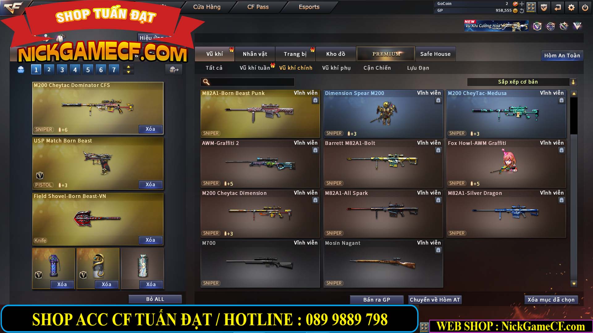 MÃ CF14957 - GIÁ : 2250K - SIÊU XINH - 18 VIP - VIP4