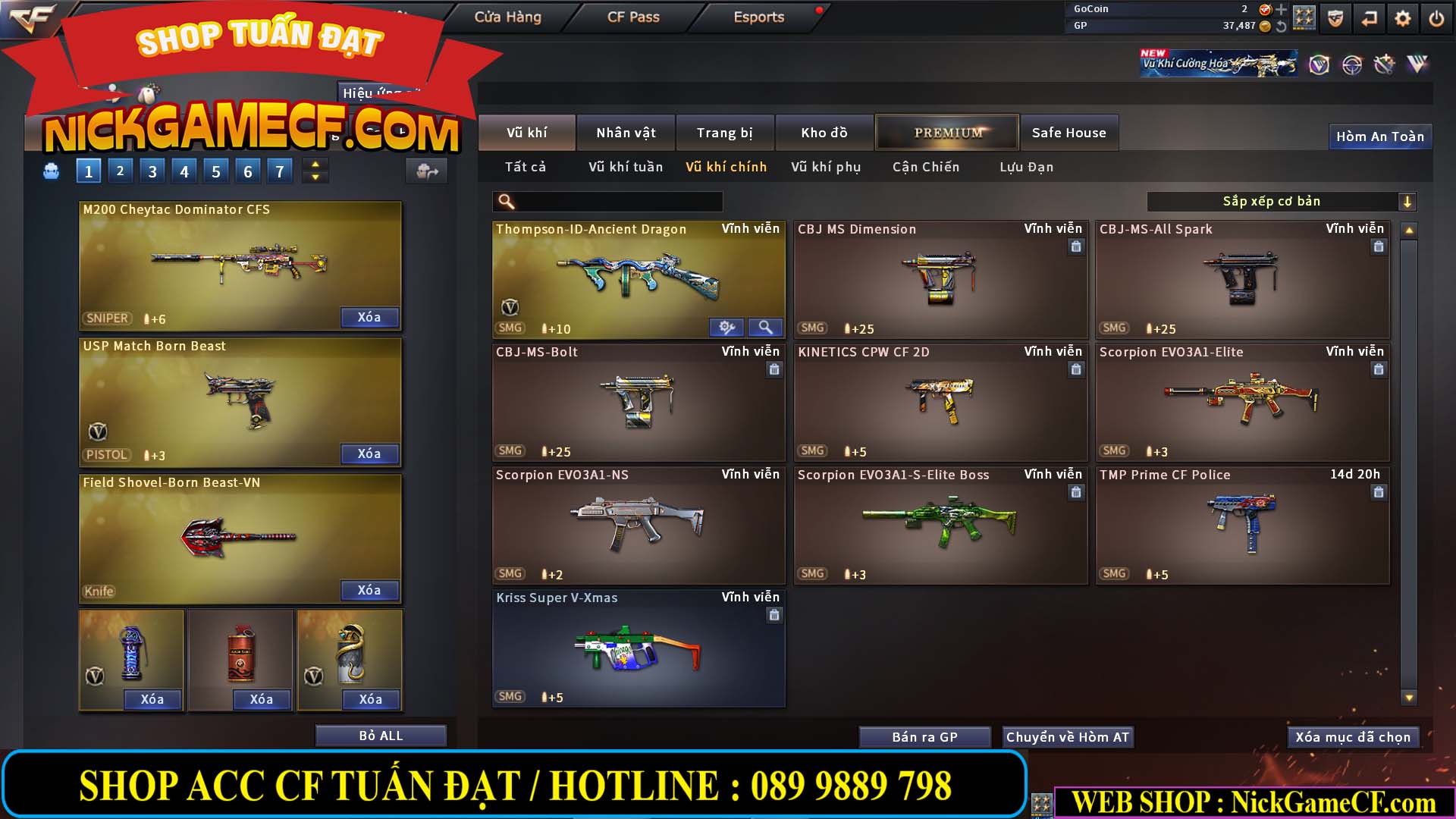 MÃ CF14957 - GIÁ : 2250K - SIÊU XINH - 18 VIP - VIP4