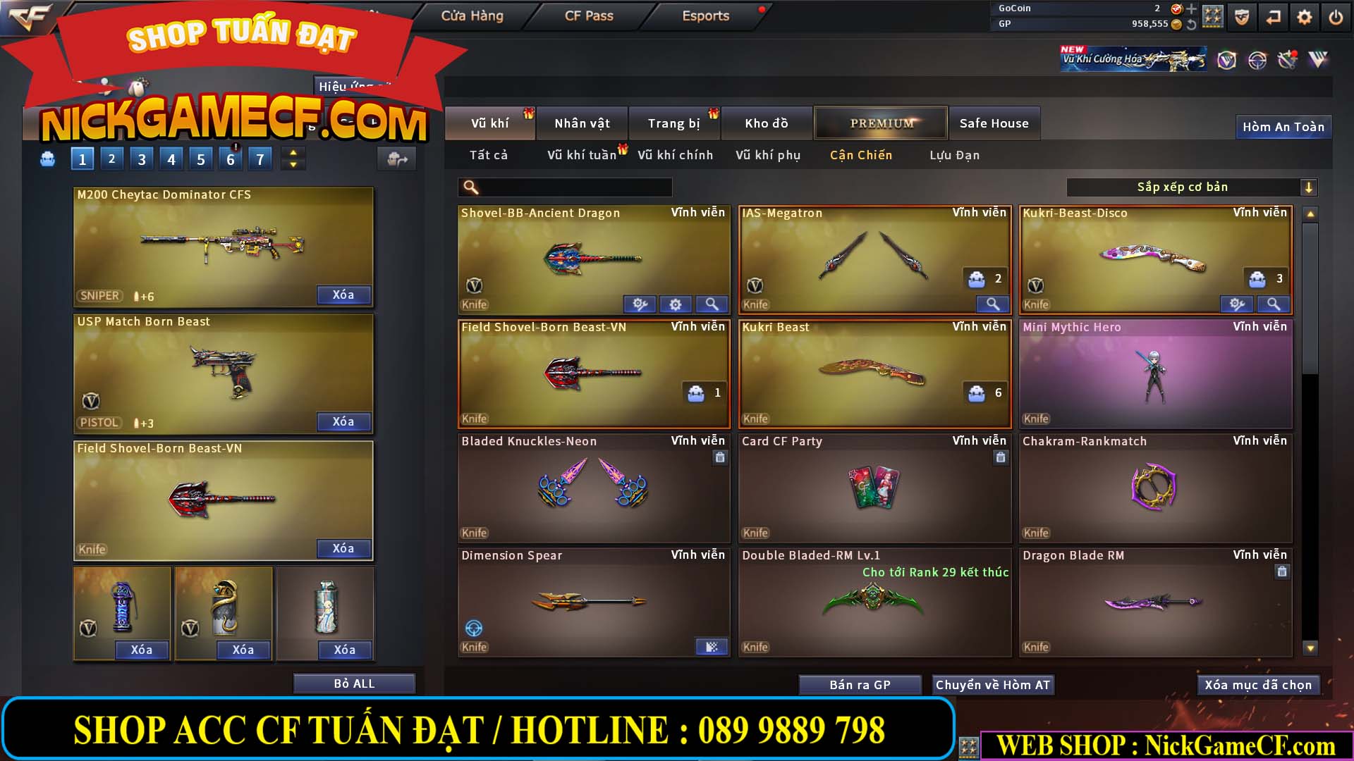 MÃ CF14957 - GIÁ : 2250K - SIÊU XINH - 18 VIP - VIP4