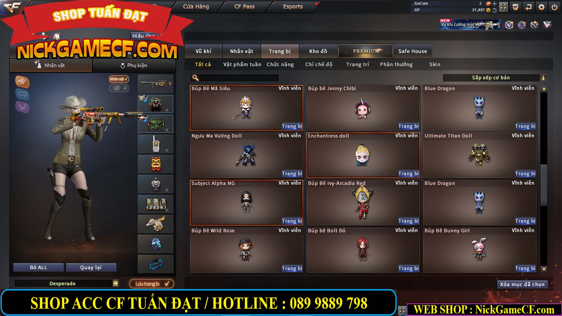 MÃ CF14957 - GIÁ : 2250K - SIÊU XINH - 18 VIP - VIP4