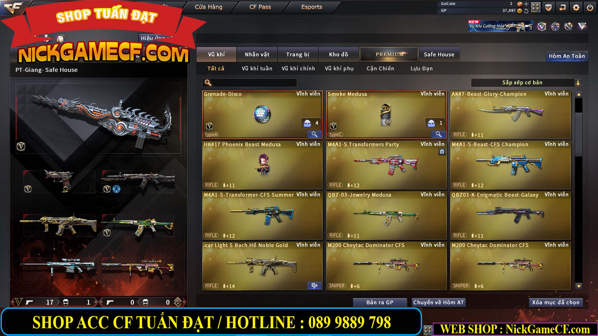 MÃ CF14957 - GIÁ : 2250K - SIÊU XINH - 18 VIP - VIP4