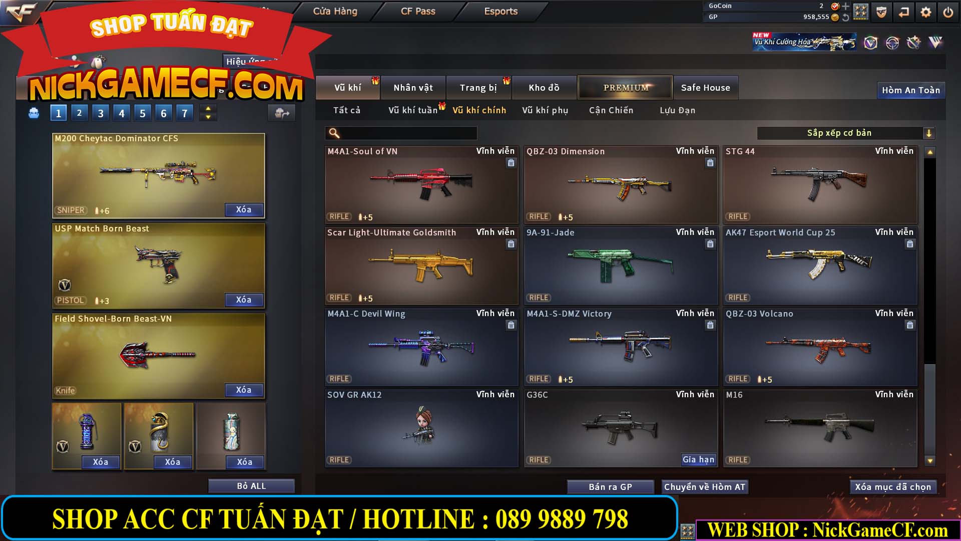 MÃ CF14957 - GIÁ : 2250K - SIÊU XINH - 18 VIP - VIP4