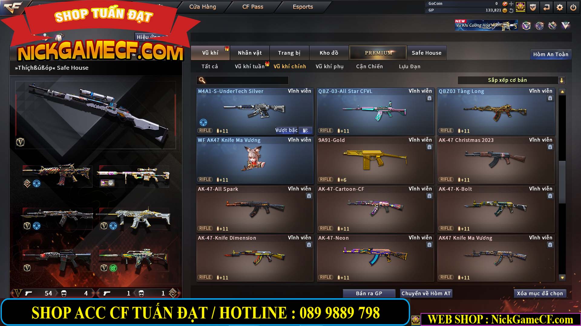 MÃ CF14958 - GIÁ : 8999K - CHIẾN C4 - AI - ZOM THỦ - 61 VIP - VIP7