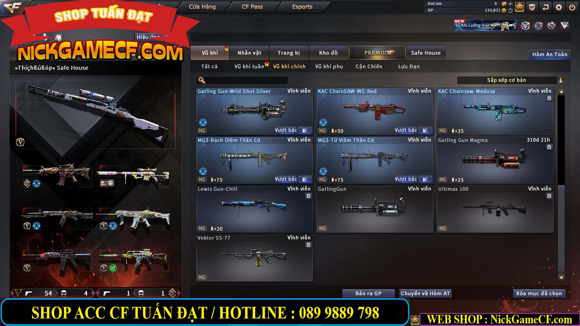 MÃ CF14958 - GIÁ : 8999K - CHIẾN C4 - AI - ZOM THỦ - 61 VIP - VIP7