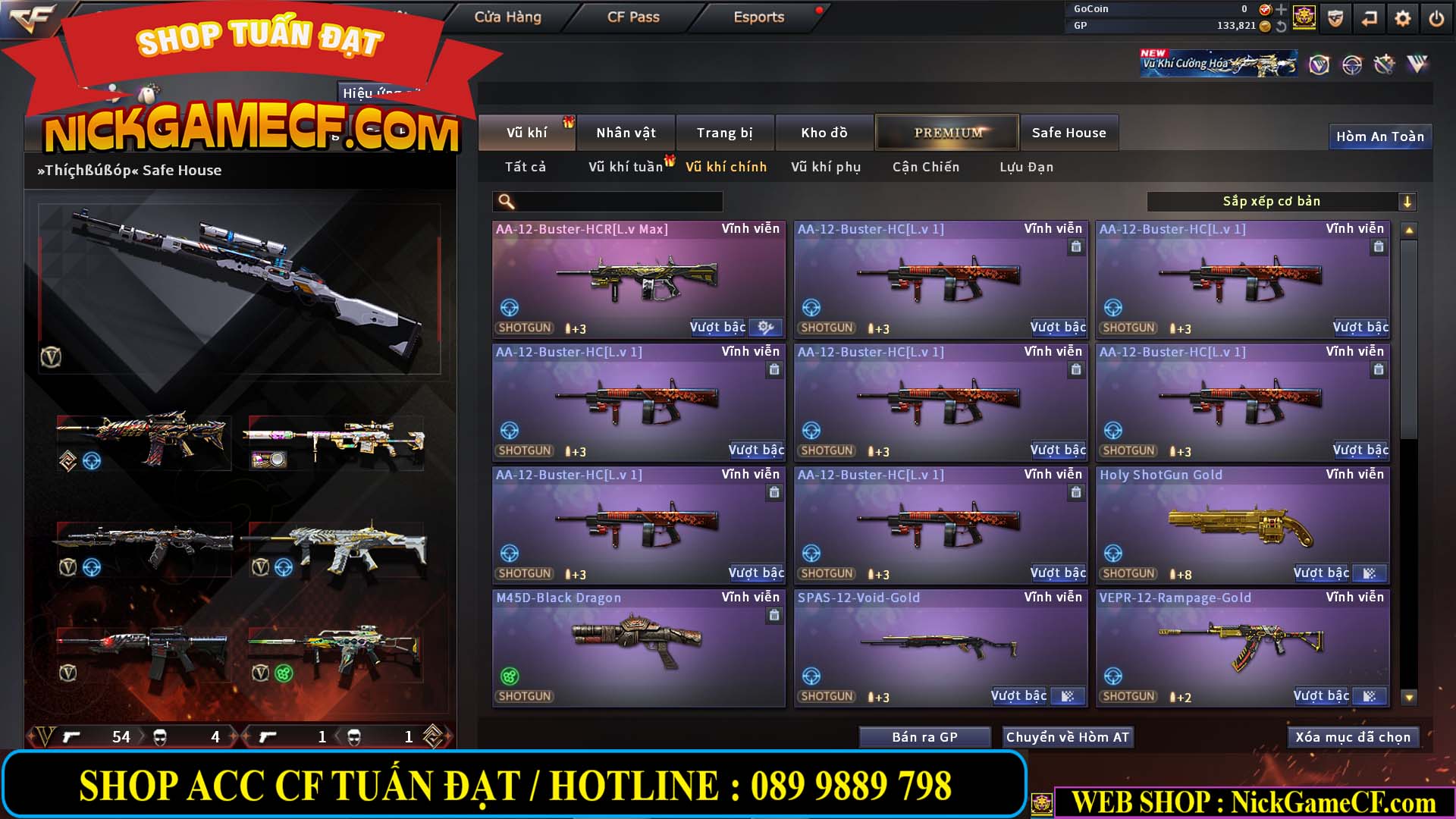 MÃ CF14958 - GIÁ : 8999K - CHIẾN C4 - AI - ZOM THỦ - 61 VIP - VIP7