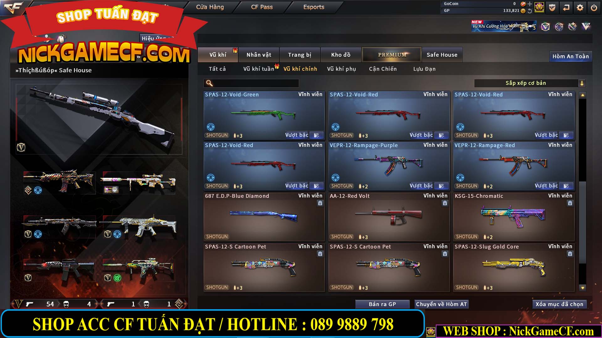 MÃ CF14958 - GIÁ : 8999K - CHIẾN C4 - AI - ZOM THỦ - 61 VIP - VIP7