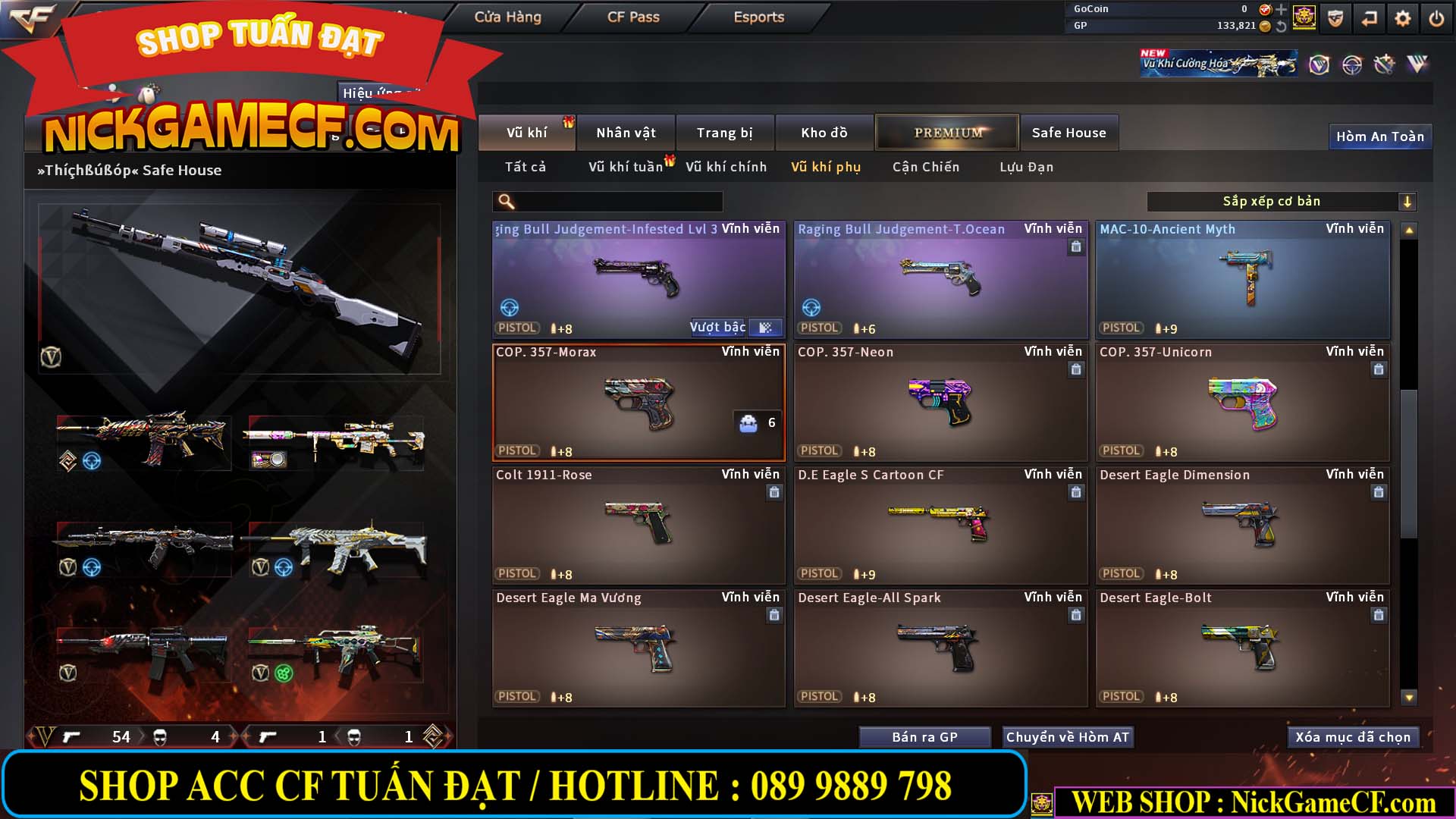 MÃ CF14958 - GIÁ : 8999K - CHIẾN C4 - AI - ZOM THỦ - 61 VIP - VIP7