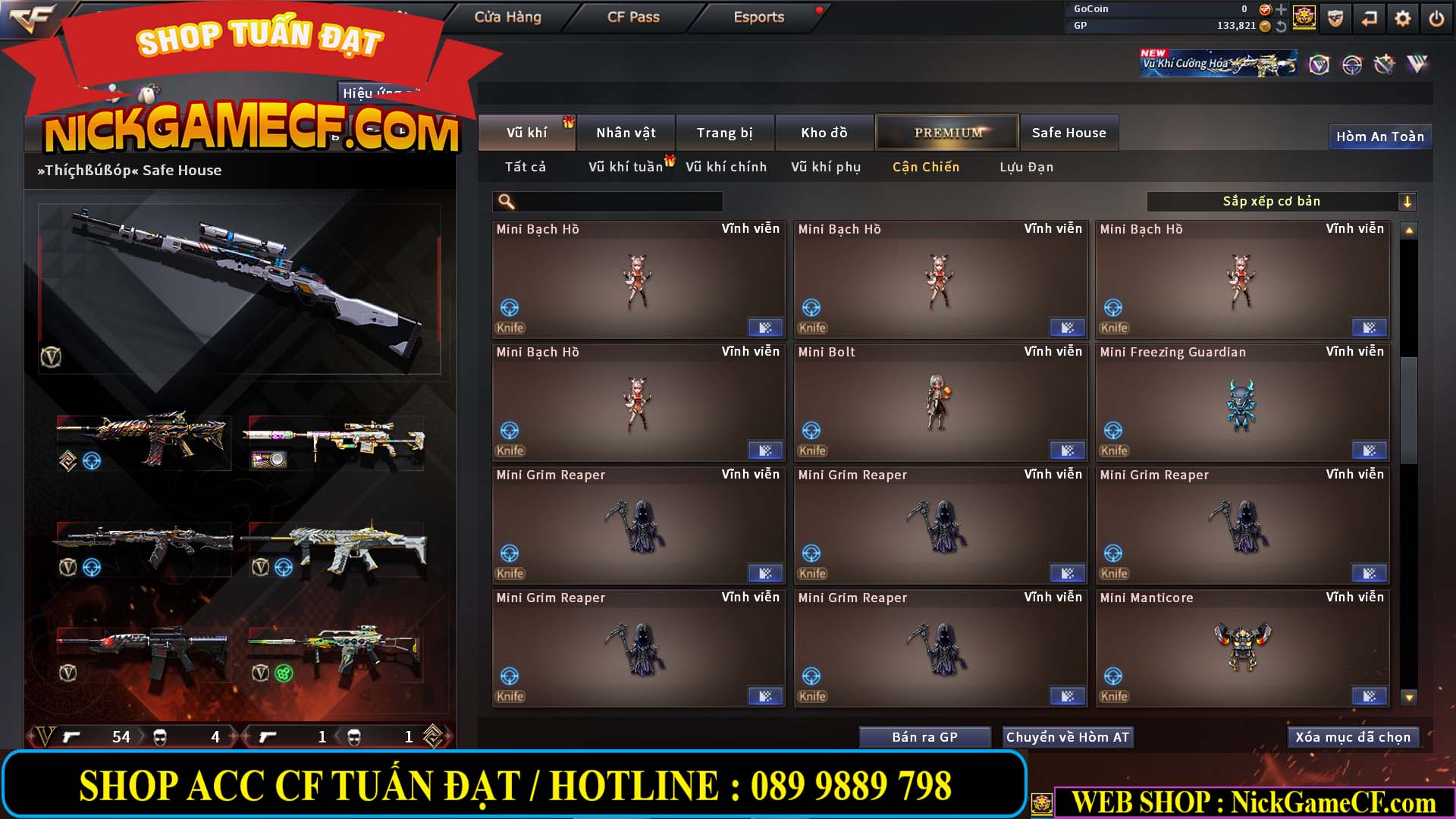 MÃ CF14958 - GIÁ : 8999K - CHIẾN C4 - AI - ZOM THỦ - 61 VIP - VIP7