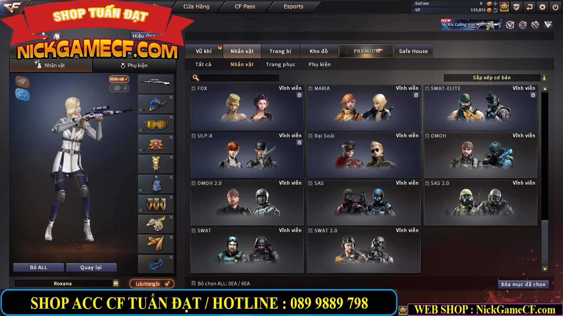 MÃ CF14958 - GIÁ : 8999K - CHIẾN C4 - AI - ZOM THỦ - 61 VIP - VIP7