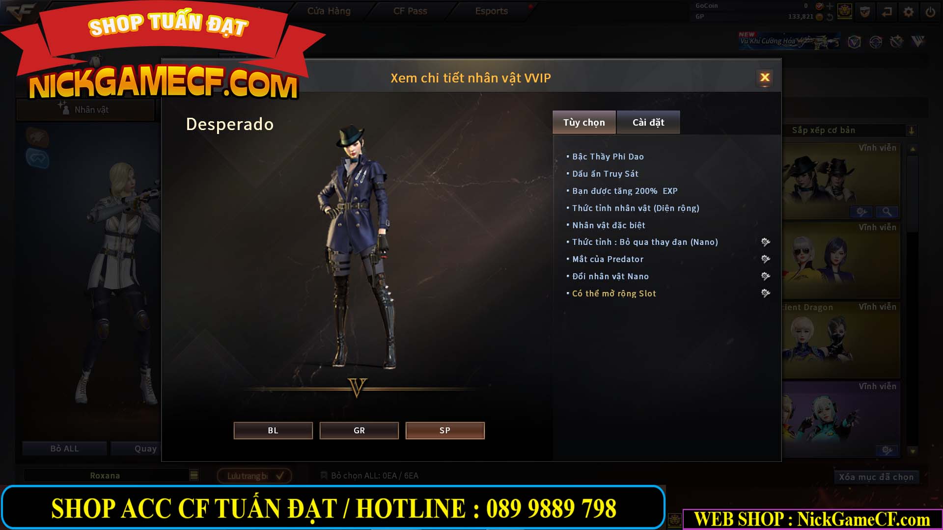 MÃ CF14958 - GIÁ : 8999K - CHIẾN C4 - AI - ZOM THỦ - 61 VIP - VIP7