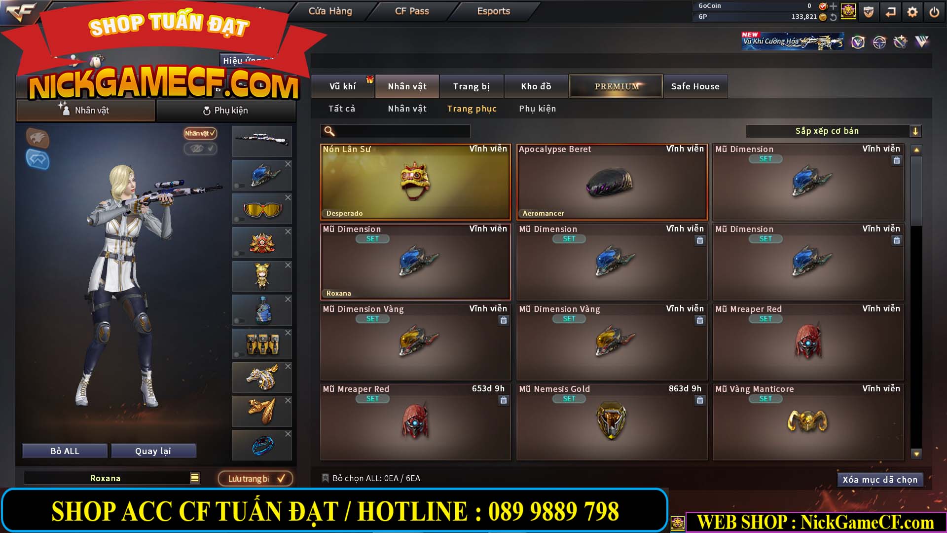 MÃ CF14958 - GIÁ : 8999K - CHIẾN C4 - AI - ZOM THỦ - 61 VIP - VIP7