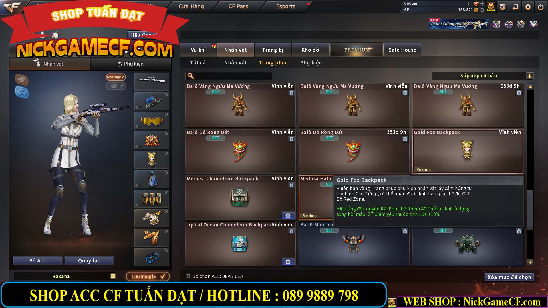 MÃ CF14958 - GIÁ : 8999K - CHIẾN C4 - AI - ZOM THỦ - 61 VIP - VIP7