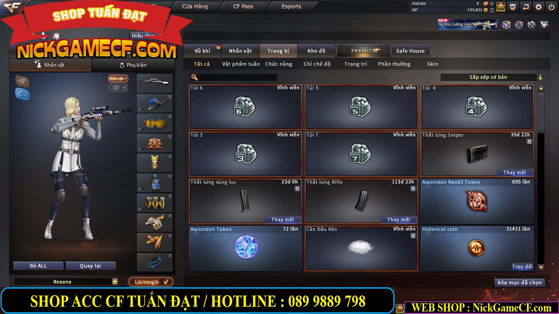 MÃ CF14958 - GIÁ : 8999K - CHIẾN C4 - AI - ZOM THỦ - 61 VIP - VIP7