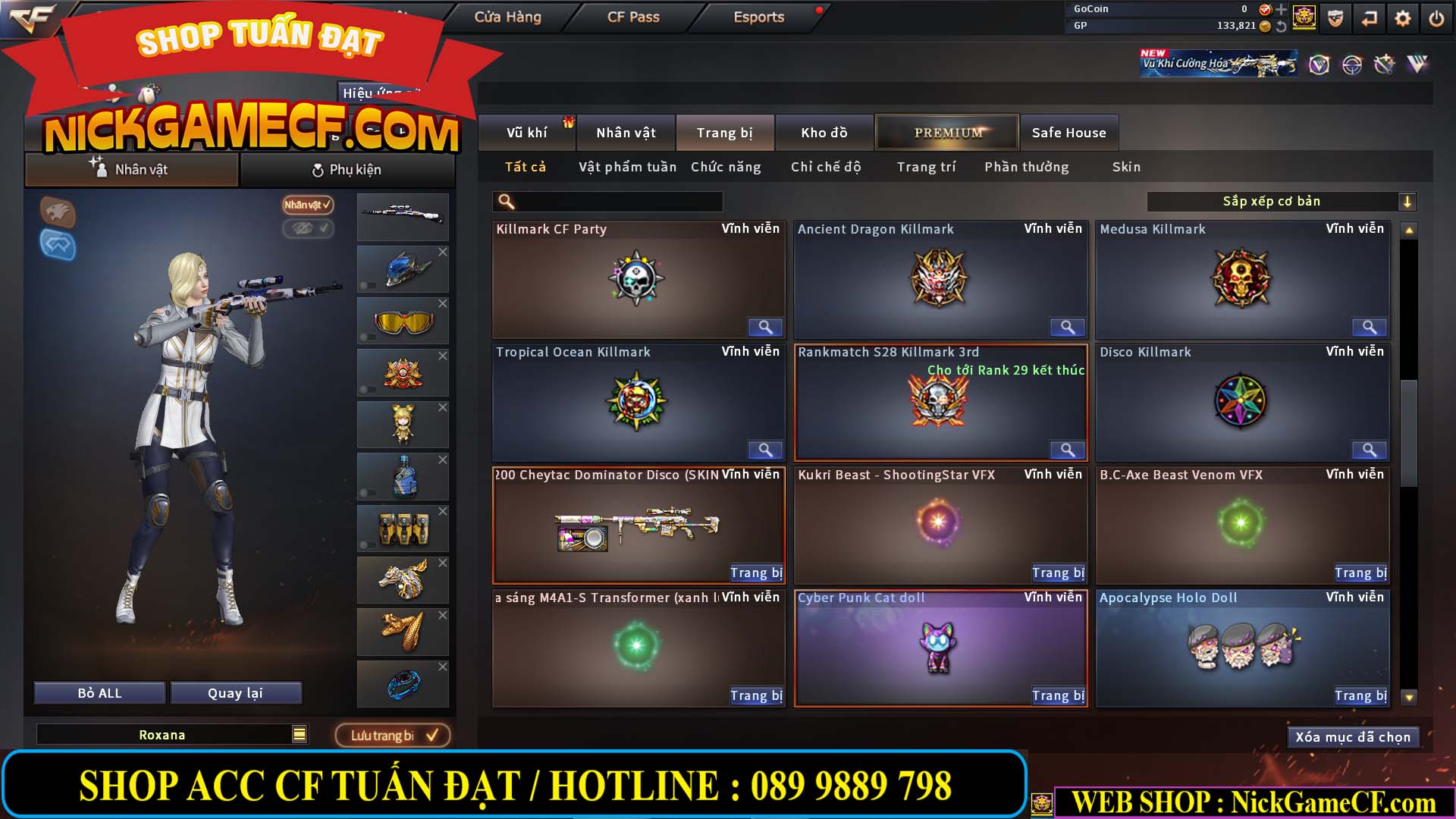 MÃ CF14958 - GIÁ : 8999K - CHIẾN C4 - AI - ZOM THỦ - 61 VIP - VIP7