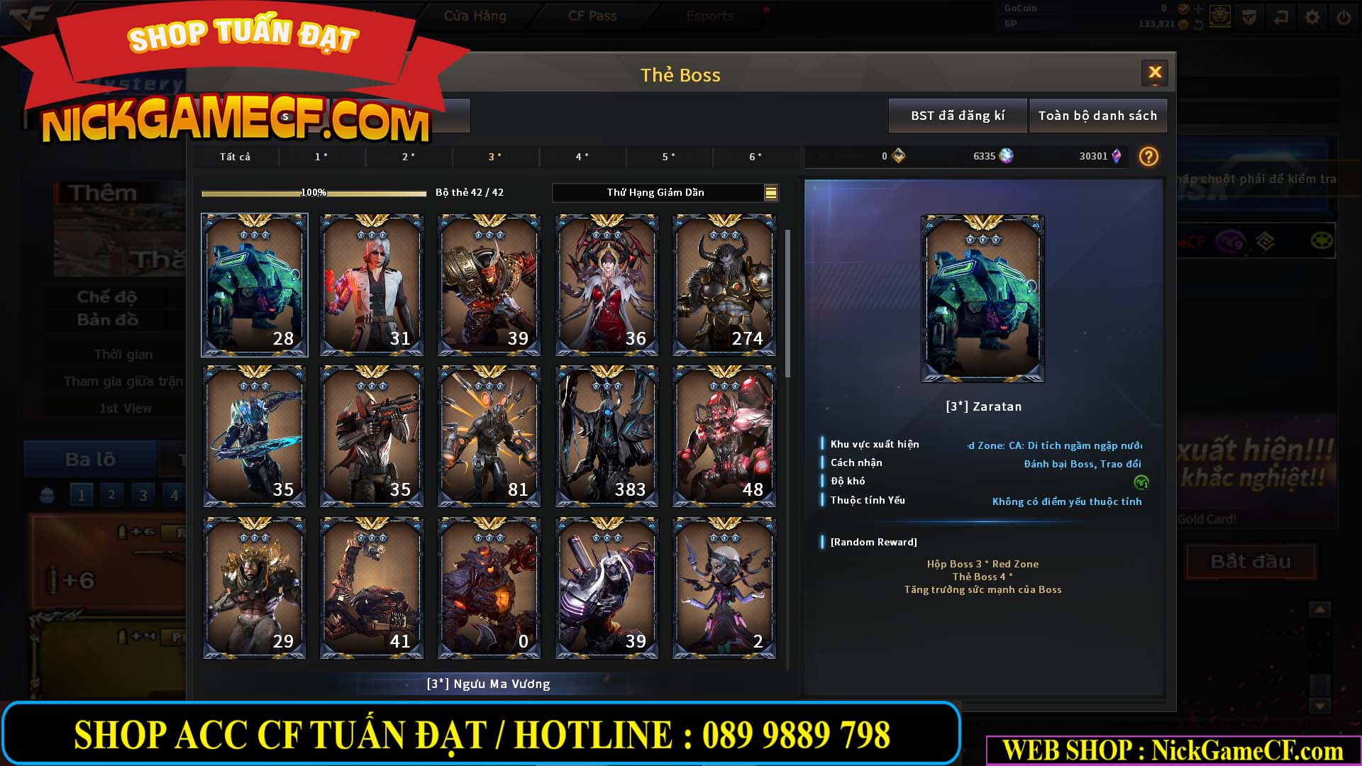 MÃ CF14958 - GIÁ : 8999K - CHIẾN C4 - AI - ZOM THỦ - 61 VIP - VIP7