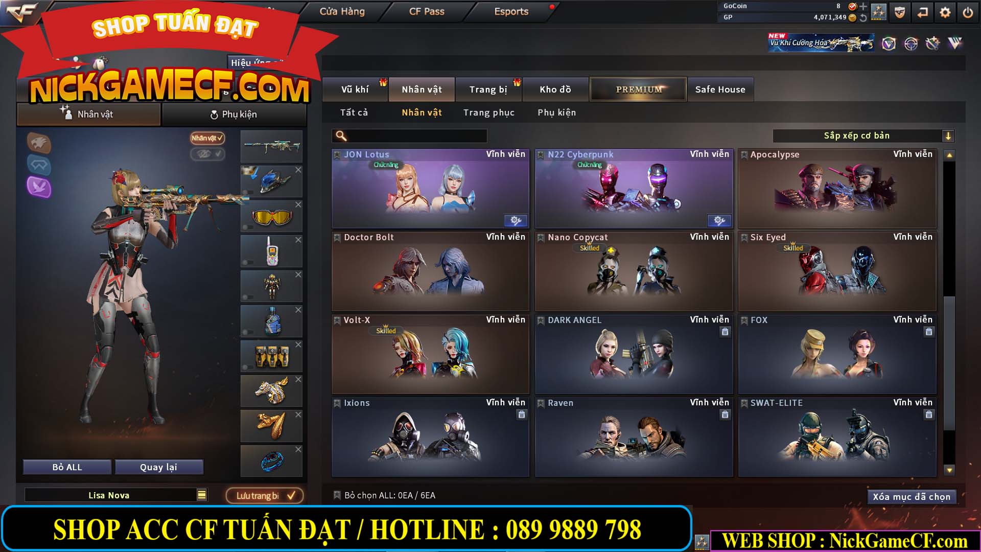 MÃ CF14959 - GIÁ : 3650K - CHIẾN C4 XỊN XÒ - 18 VIP - VIP5