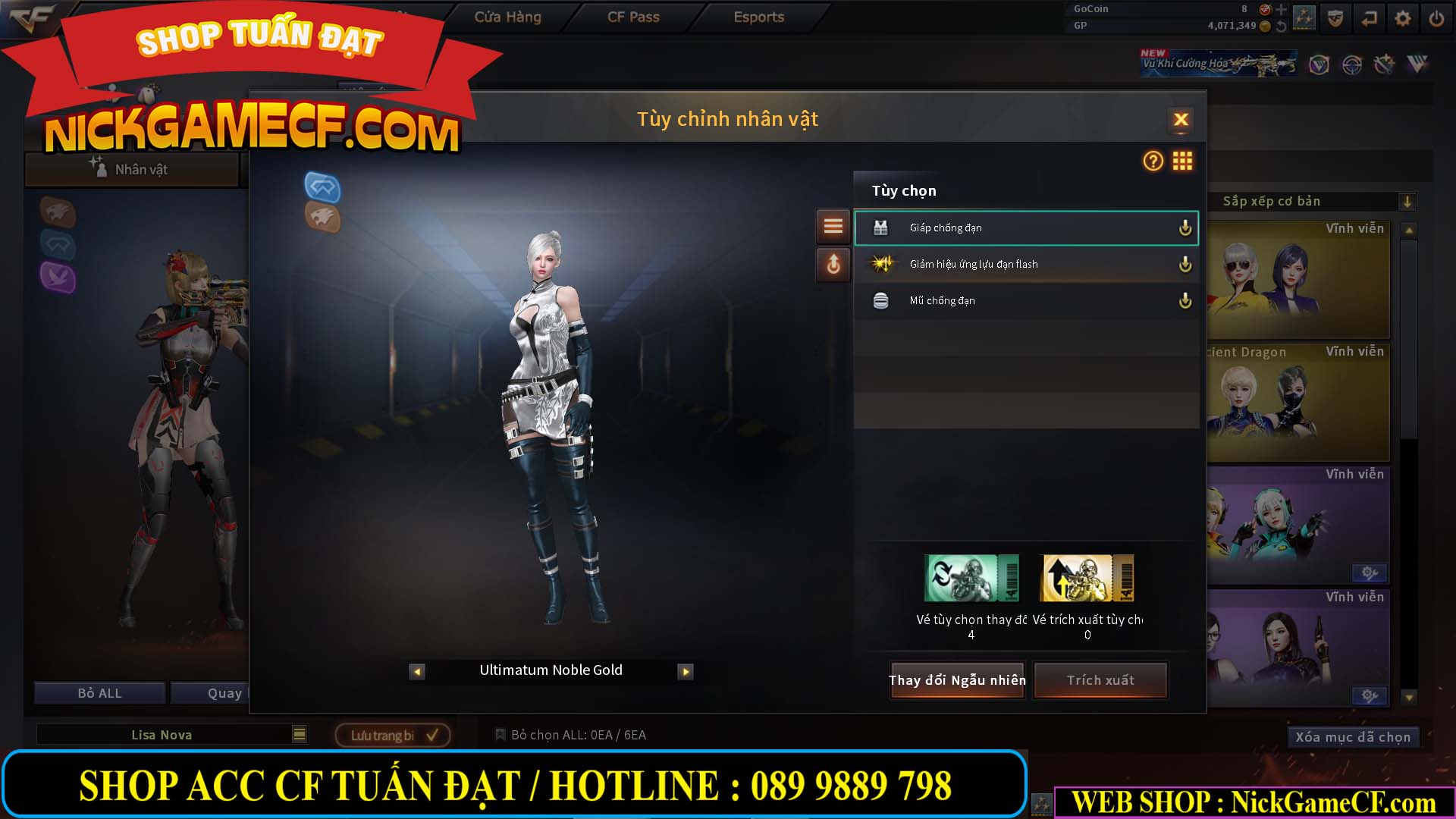 MÃ CF14959 - GIÁ : 3650K - CHIẾN C4 XỊN XÒ - 18 VIP - VIP5