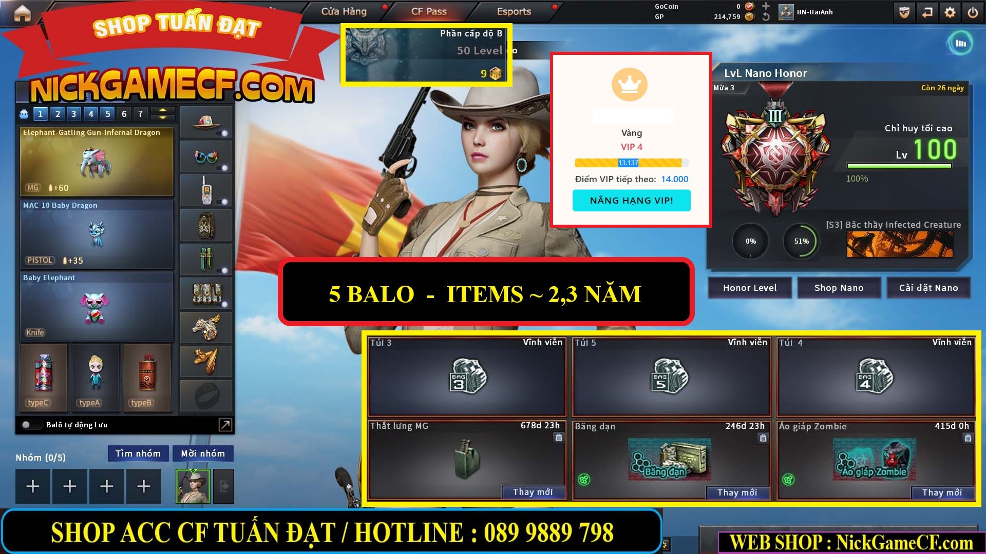 MÃ CF14960 - GIÁ : 2999K - CHIẾN ZOM SIÊU CUTE - GẦN VIP5