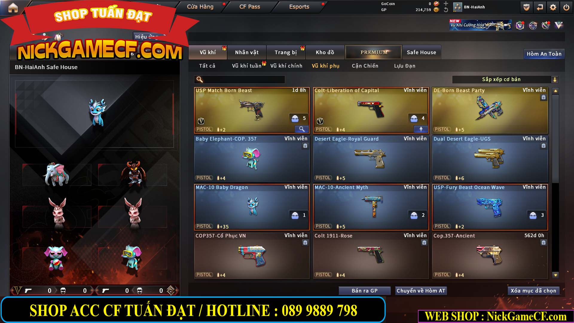 MÃ CF14960 - GIÁ : 2999K - CHIẾN ZOM SIÊU CUTE - GẦN VIP5