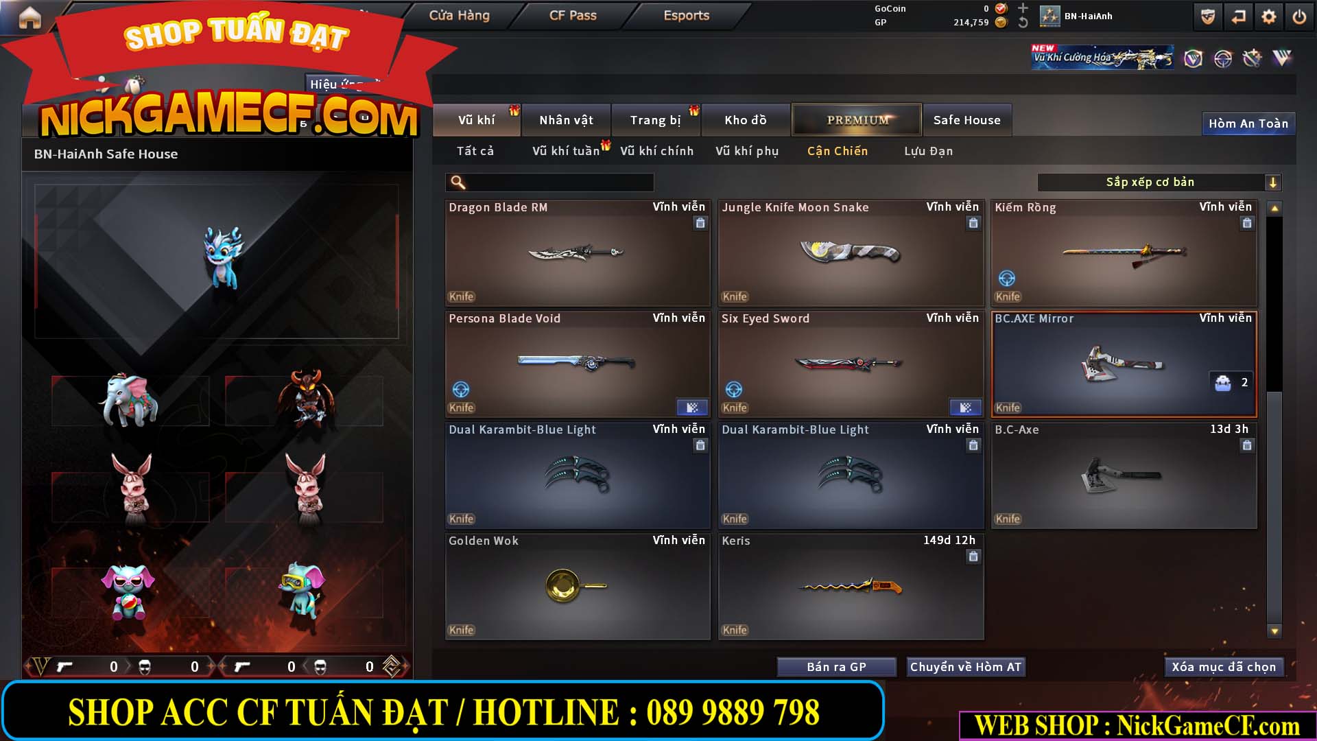 MÃ CF14960 - GIÁ : 2999K - CHIẾN ZOM SIÊU CUTE - GẦN VIP5