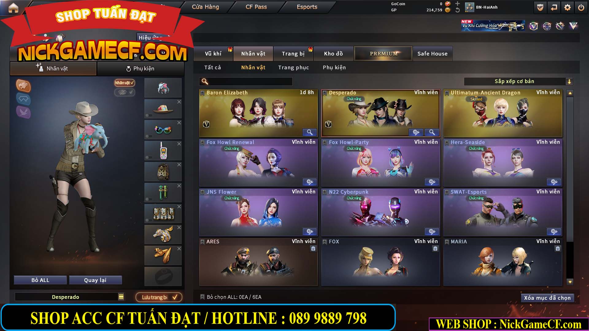 MÃ CF14960 - GIÁ : 2999K - CHIẾN ZOM SIÊU CUTE - GẦN VIP5