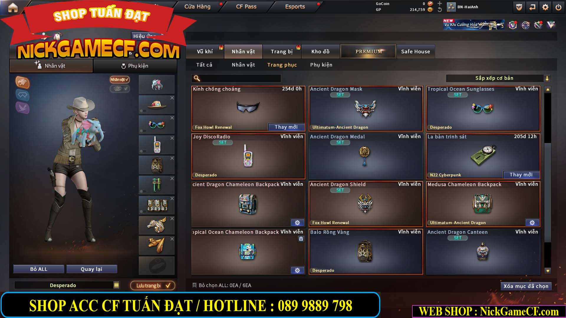 MÃ CF14960 - GIÁ : 2999K - CHIẾN ZOM SIÊU CUTE - GẦN VIP5