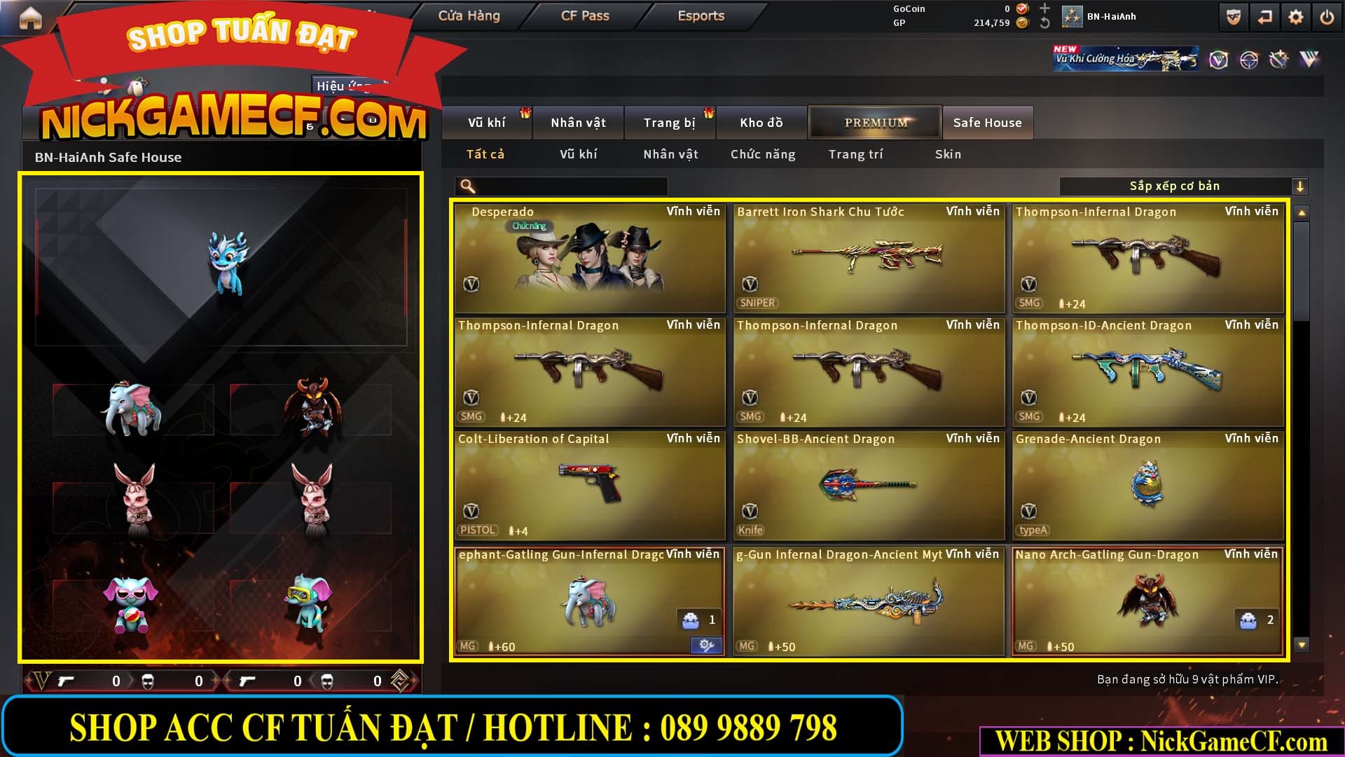 MÃ CF14960 - GIÁ : 2999K - CHIẾN ZOM SIÊU CUTE - GẦN VIP5