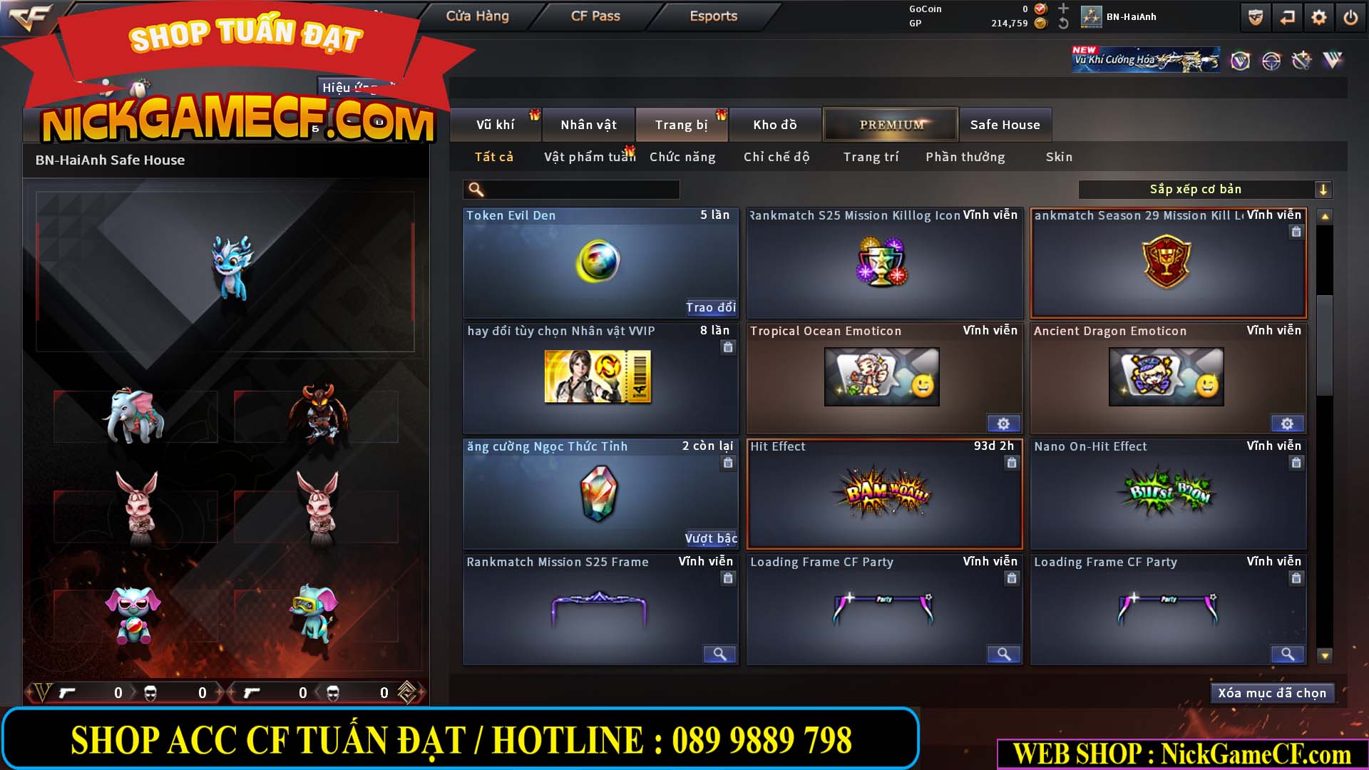 MÃ CF14960 - GIÁ : 2999K - CHIẾN ZOM SIÊU CUTE - GẦN VIP5