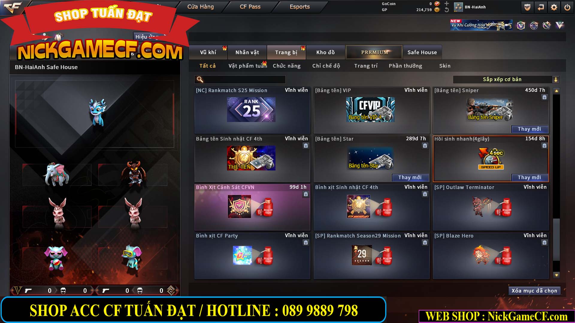 MÃ CF14960 - GIÁ : 2999K - CHIẾN ZOM SIÊU CUTE - GẦN VIP5