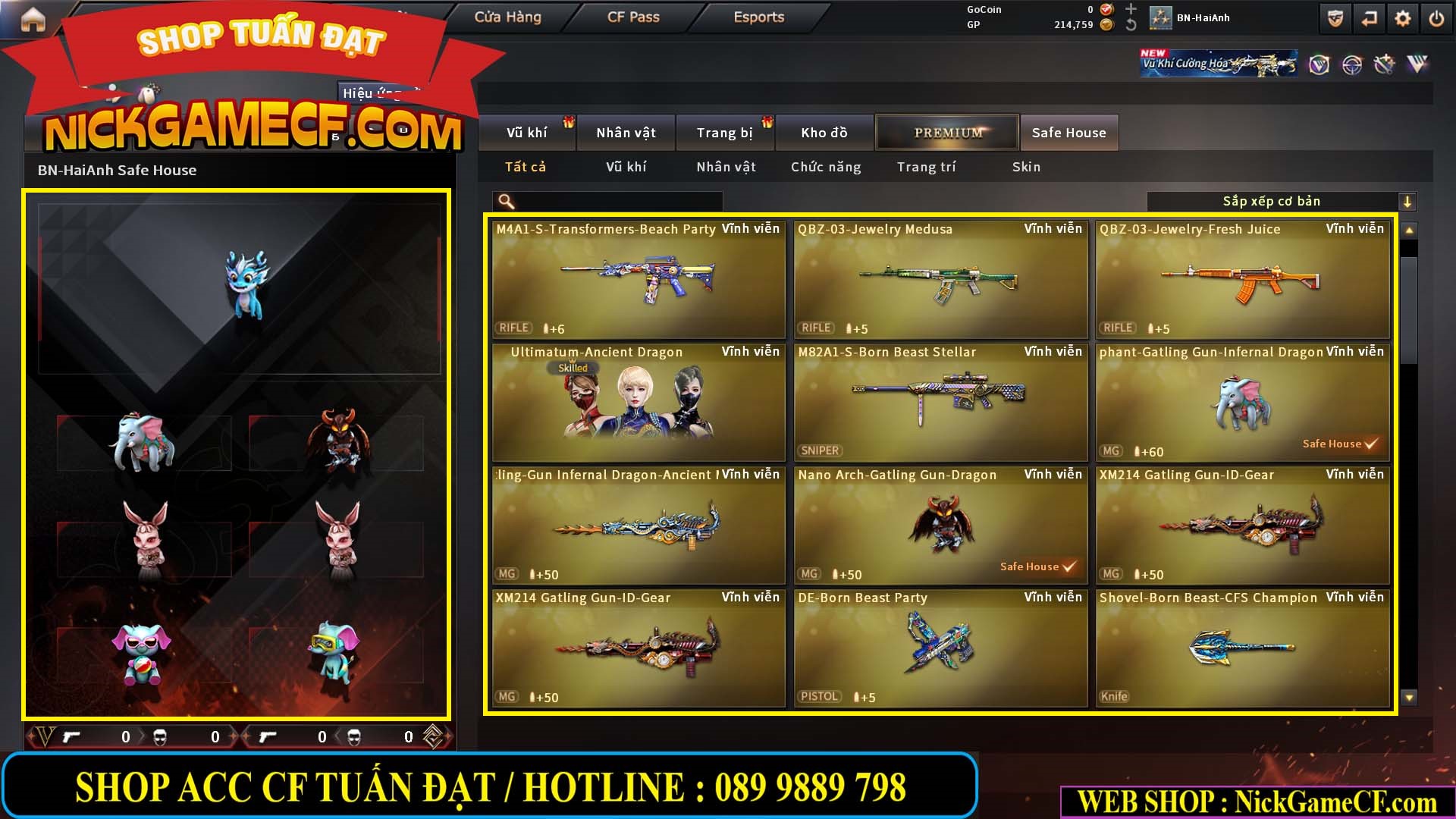 MÃ CF14960 - GIÁ : 2999K - CHIẾN ZOM SIÊU CUTE - GẦN VIP5