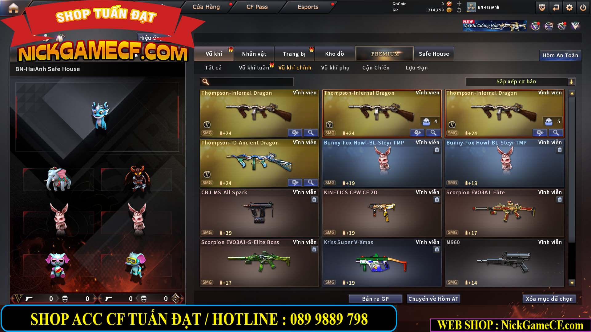 MÃ CF14960 - GIÁ : 2999K - CHIẾN ZOM SIÊU CUTE - GẦN VIP5