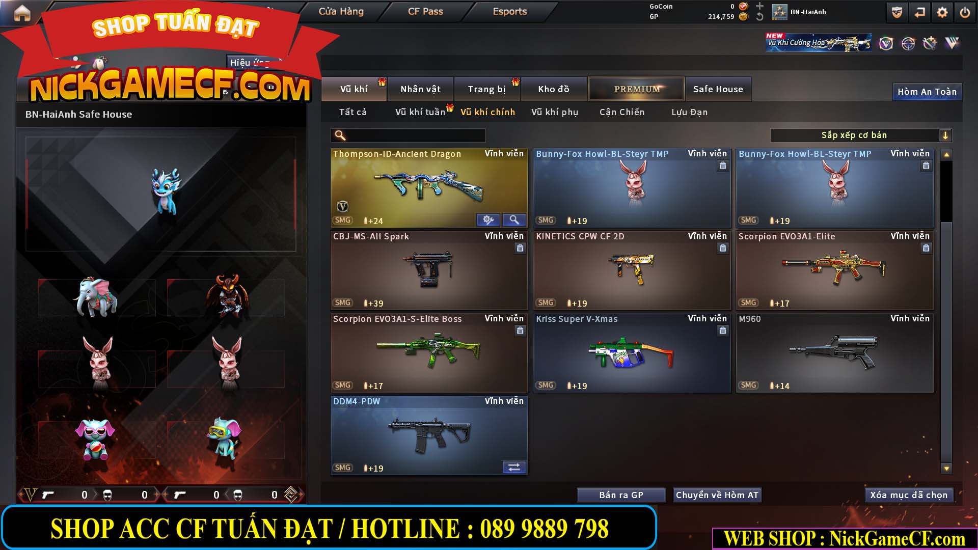 MÃ CF14960 - GIÁ : 2999K - CHIẾN ZOM SIÊU CUTE - GẦN VIP5