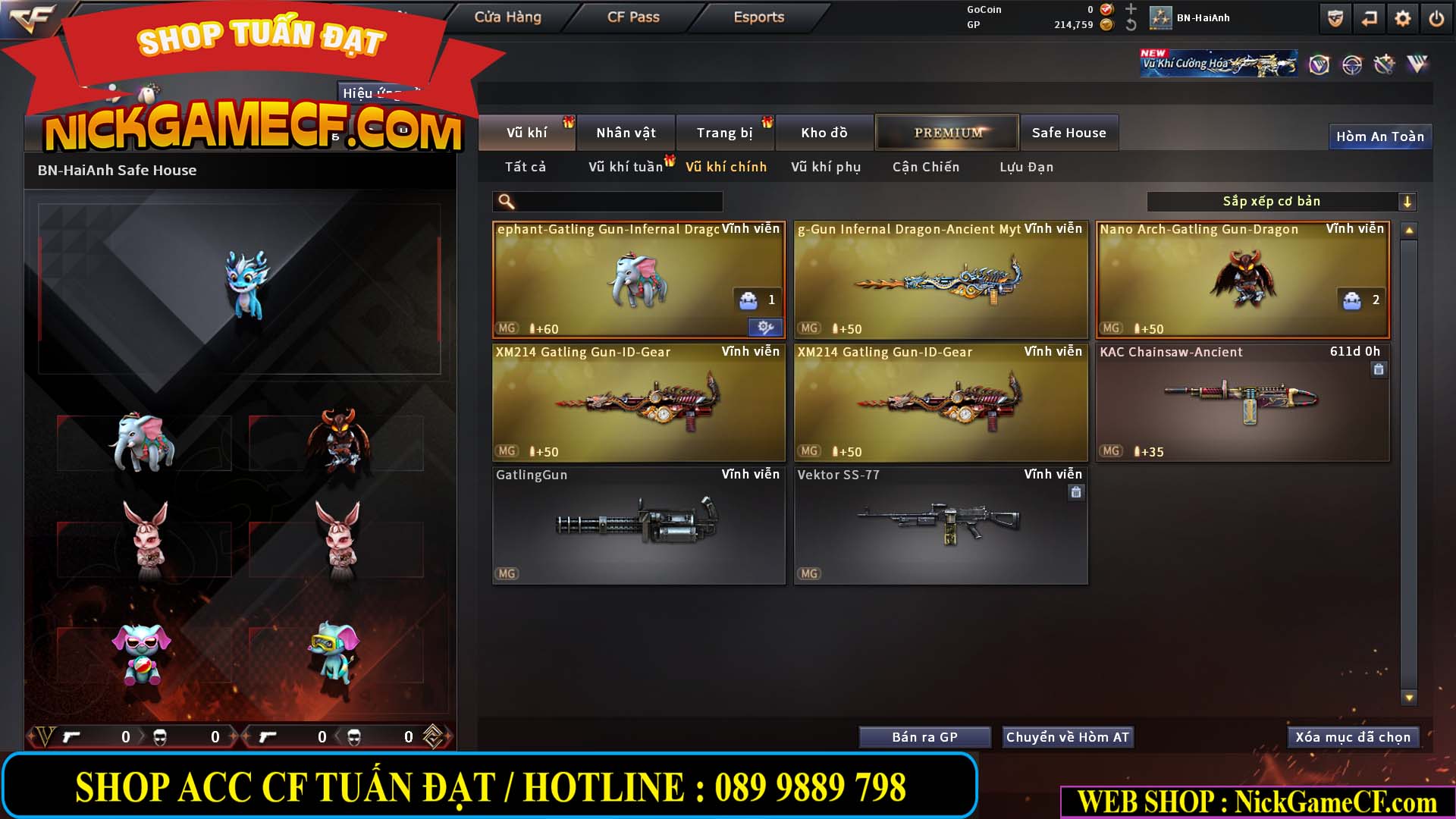 MÃ CF14960 - GIÁ : 2999K - CHIẾN ZOM SIÊU CUTE - GẦN VIP5