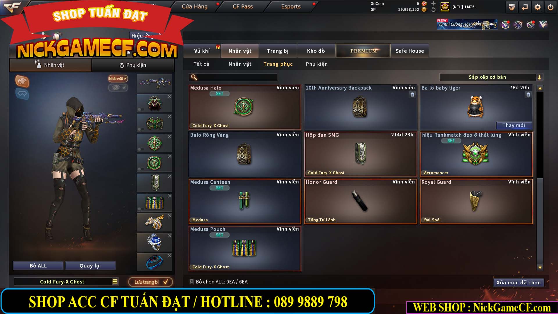 MÃ CF14966 - GIÁ : 7M5 - CHIẾN ZOM + C4 - 62 VIP - VIP5