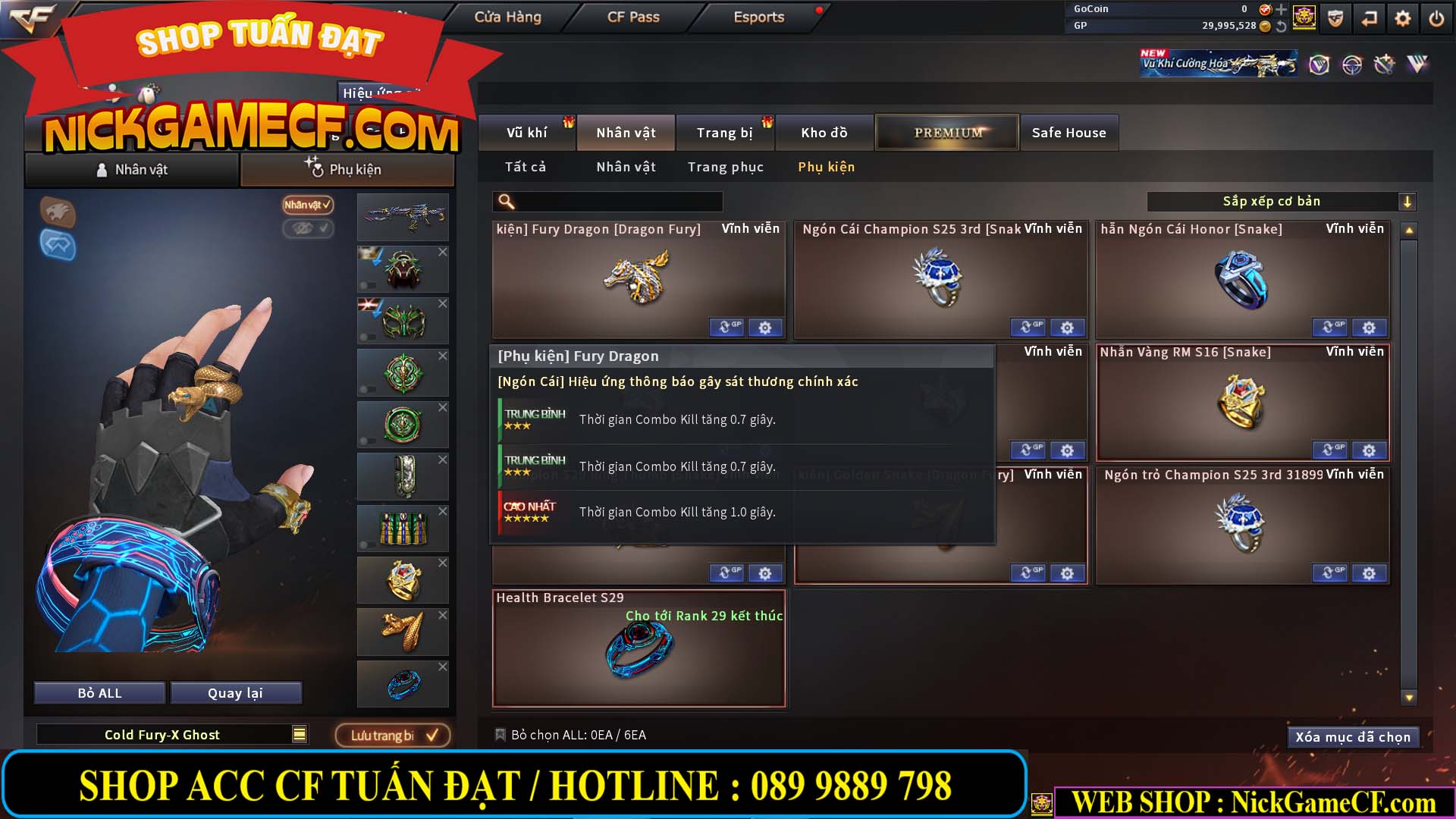 MÃ CF14966 - GIÁ : 7M5 - CHIẾN ZOM + C4 - 62 VIP - VIP5