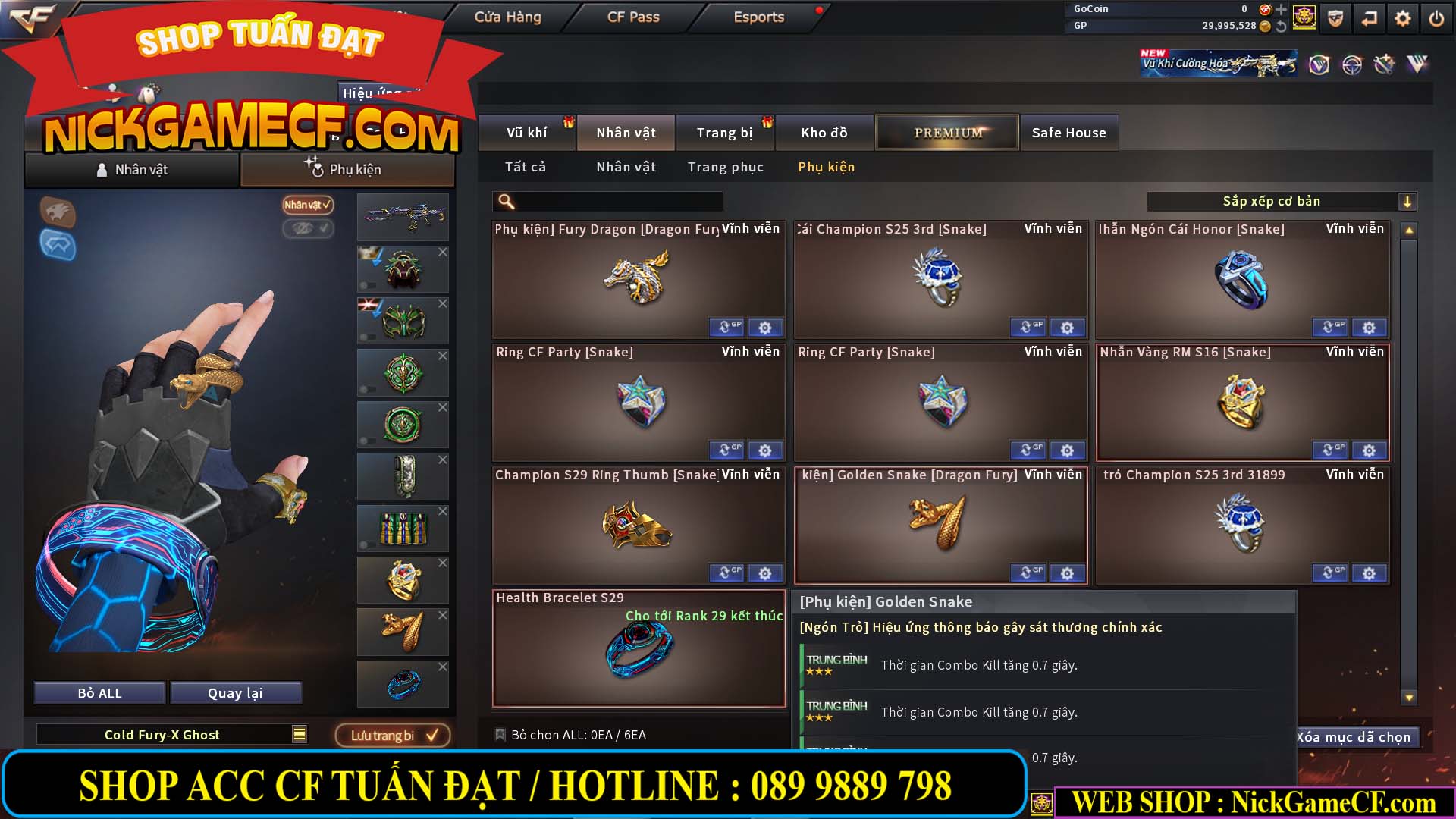 MÃ CF14966 - GIÁ : 7M5 - CHIẾN ZOM + C4 - 62 VIP - VIP5