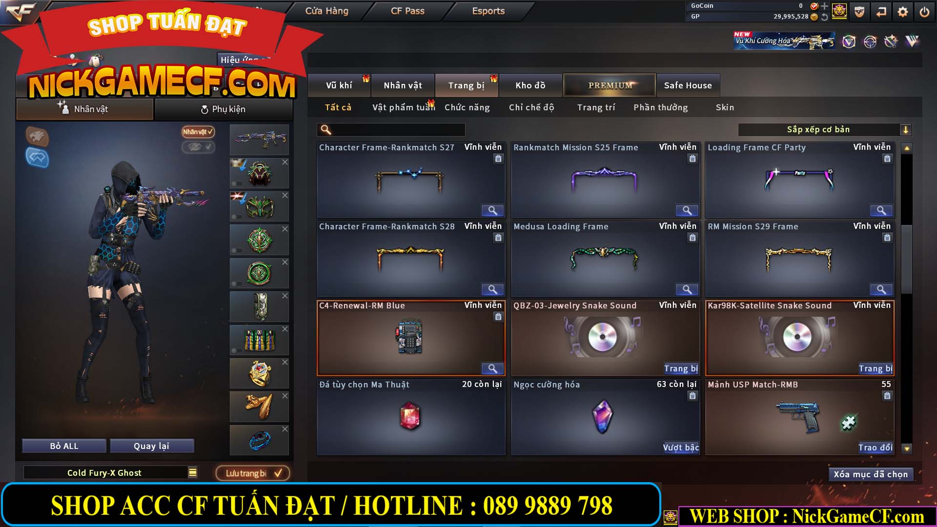 MÃ CF14966 - GIÁ : 7M5 - CHIẾN ZOM + C4 - 62 VIP - VIP5