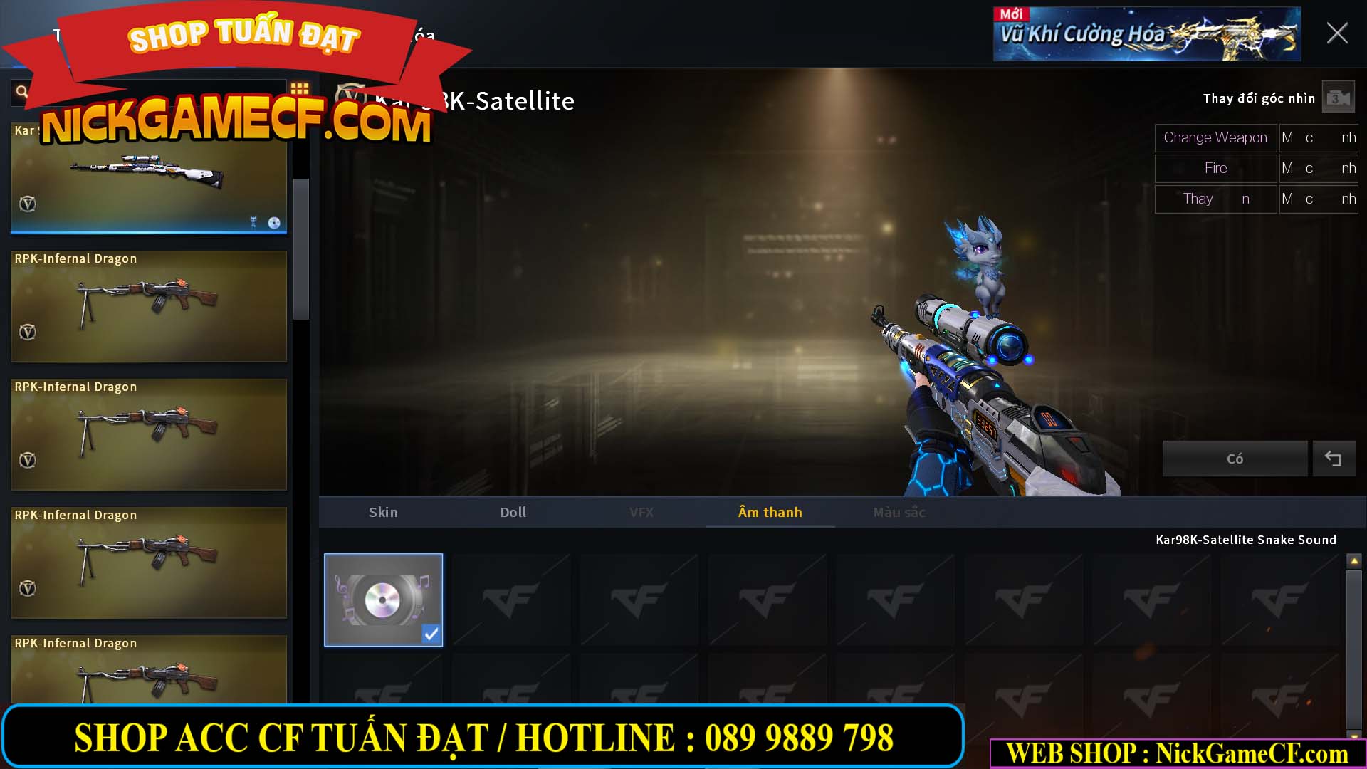 MÃ CF14966 - GIÁ : 7M5 - CHIẾN ZOM + C4 - 62 VIP - VIP5