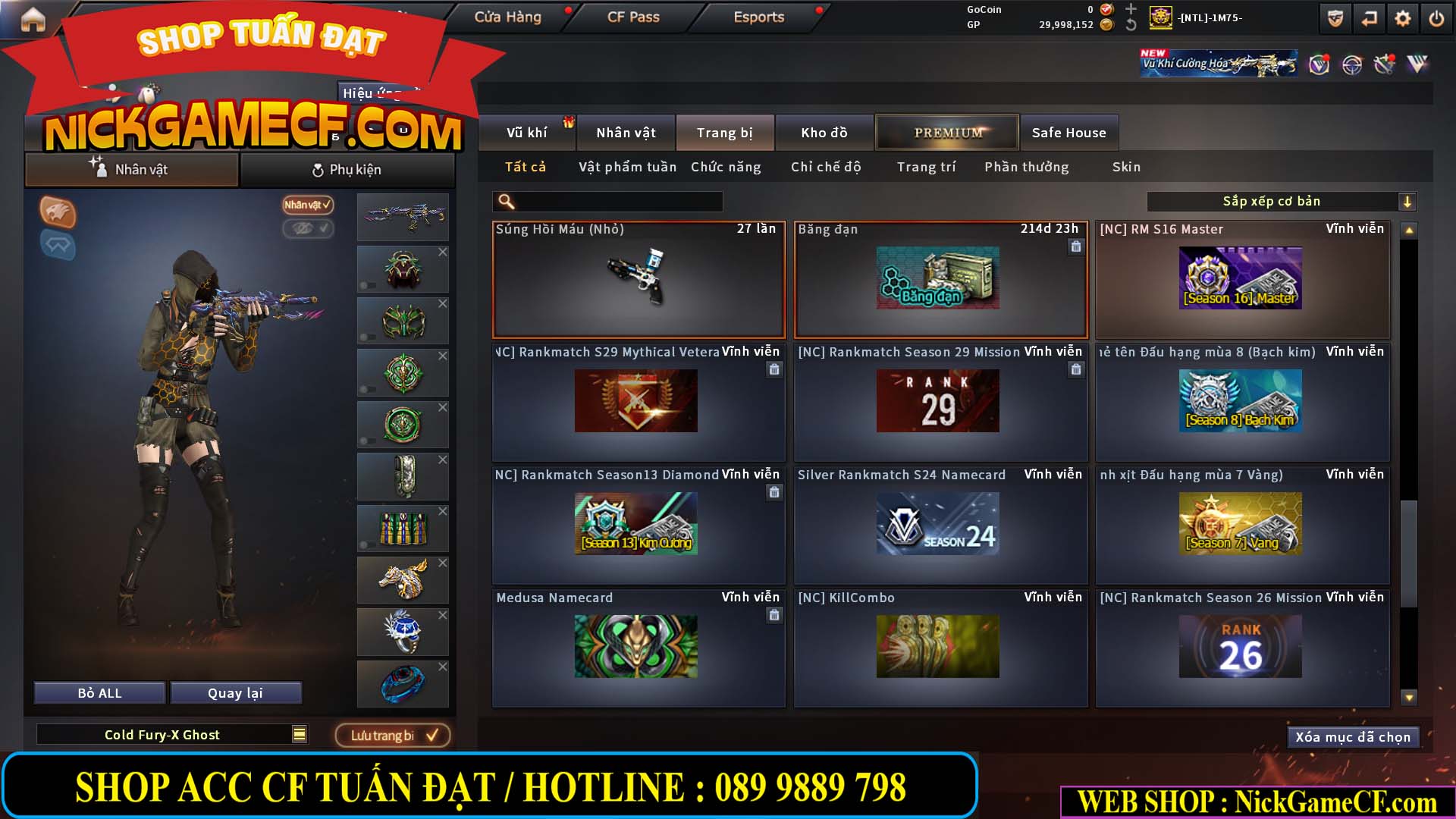 MÃ CF14966 - GIÁ : 7M5 - CHIẾN ZOM + C4 - 62 VIP - VIP5