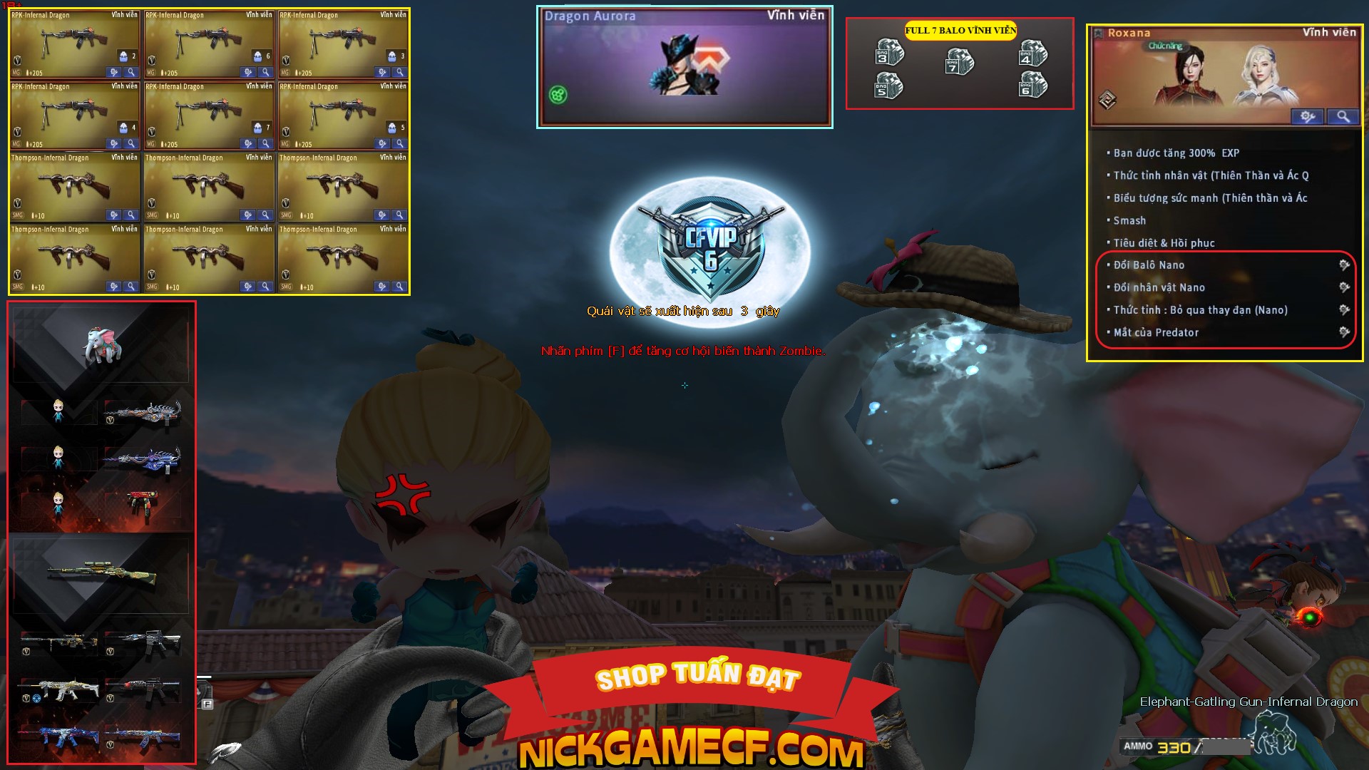 MÃ CF15182 - GIÁ : 6M5 - CHIẾN FULL ZOM + C4 - 55 VIP - VIP6