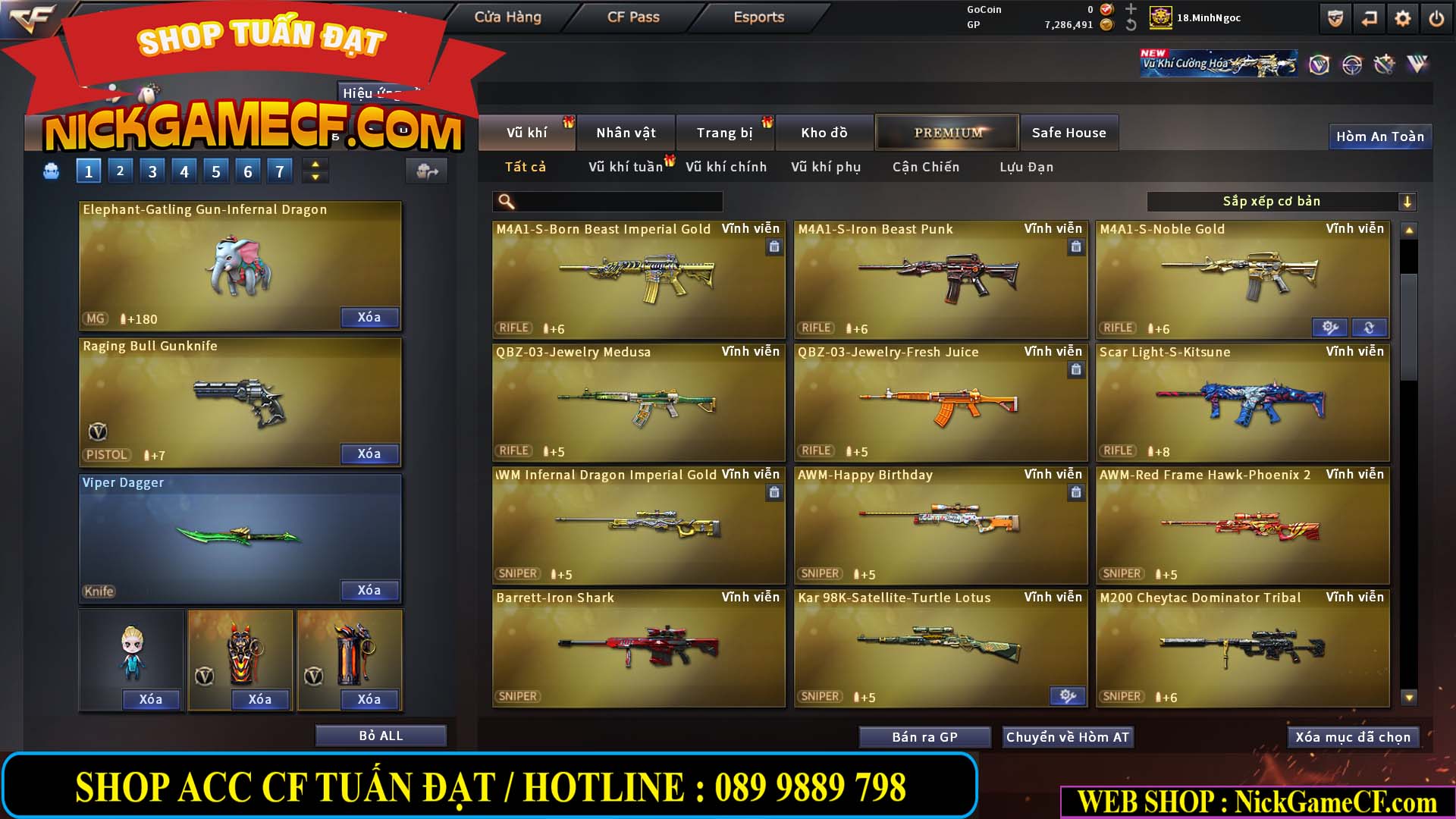 MÃ CF15182 - GIÁ : 6M5 - CHIẾN FULL ZOM + C4 - 55 VIP - VIP6