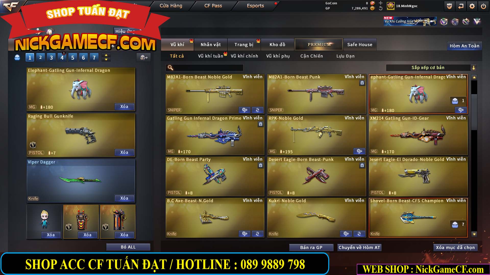 MÃ CF15182 - GIÁ : 6M5 - CHIẾN FULL ZOM + C4 - 55 VIP - VIP6