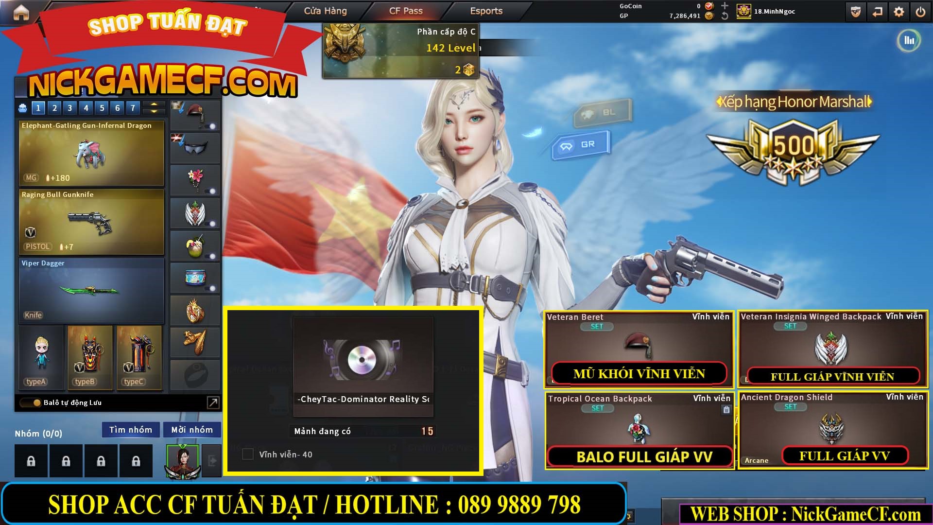 MÃ CF15182 - GIÁ : 6M5 - CHIẾN FULL ZOM + C4 - 55 VIP - VIP6