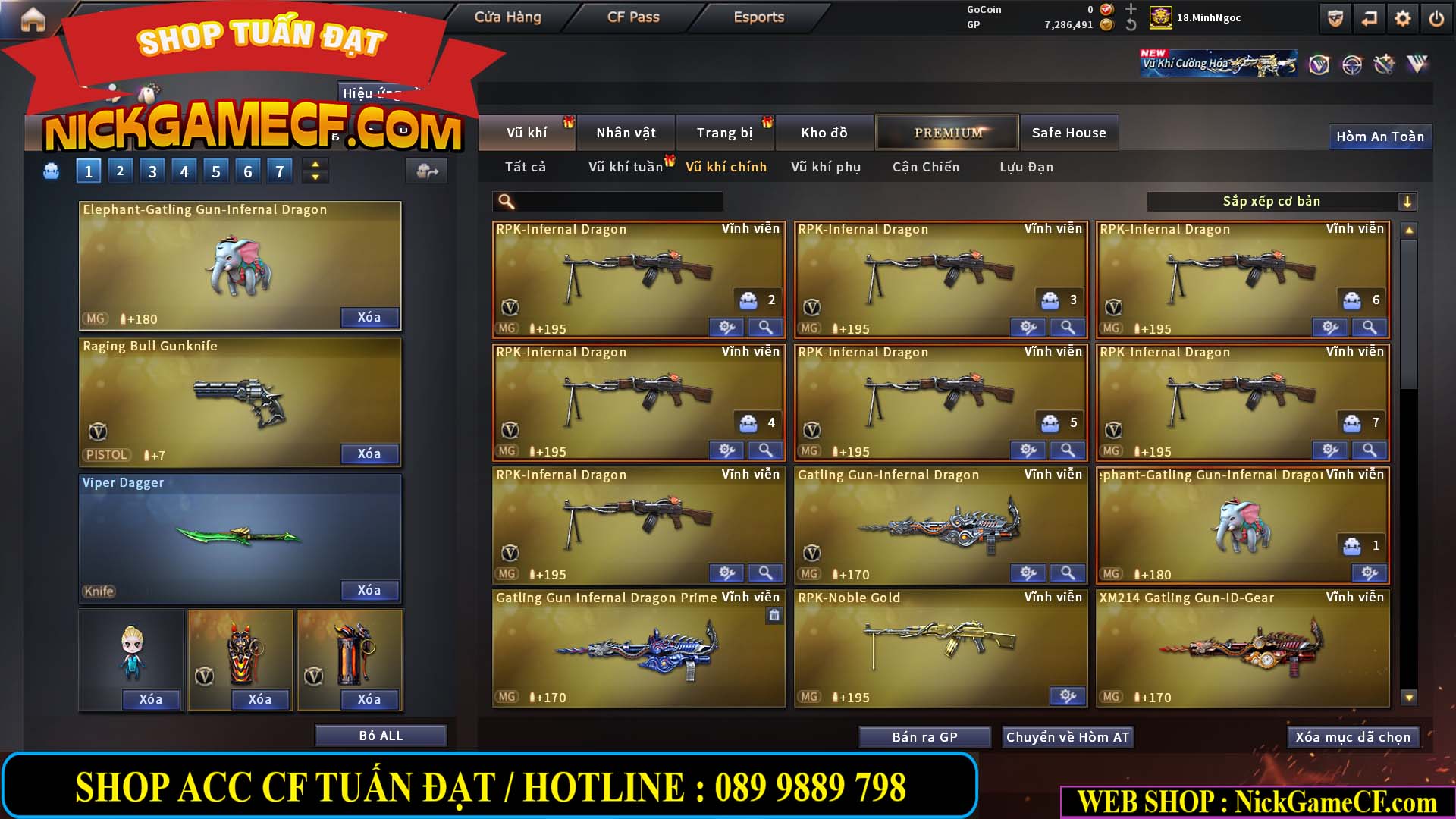 MÃ CF15182 - GIÁ : 6M5 - CHIẾN FULL ZOM + C4 - 55 VIP - VIP6