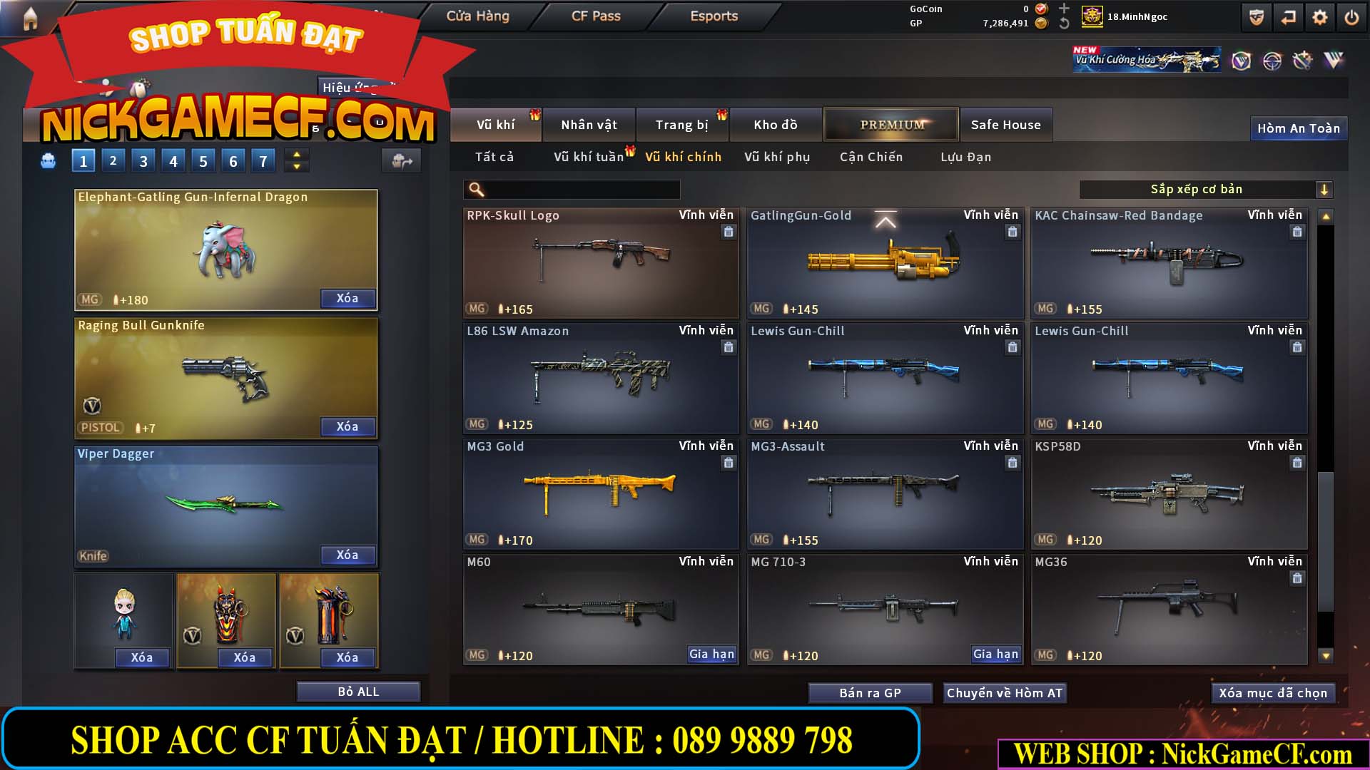 MÃ CF15182 - GIÁ : 6M5 - CHIẾN FULL ZOM + C4 - 55 VIP - VIP6