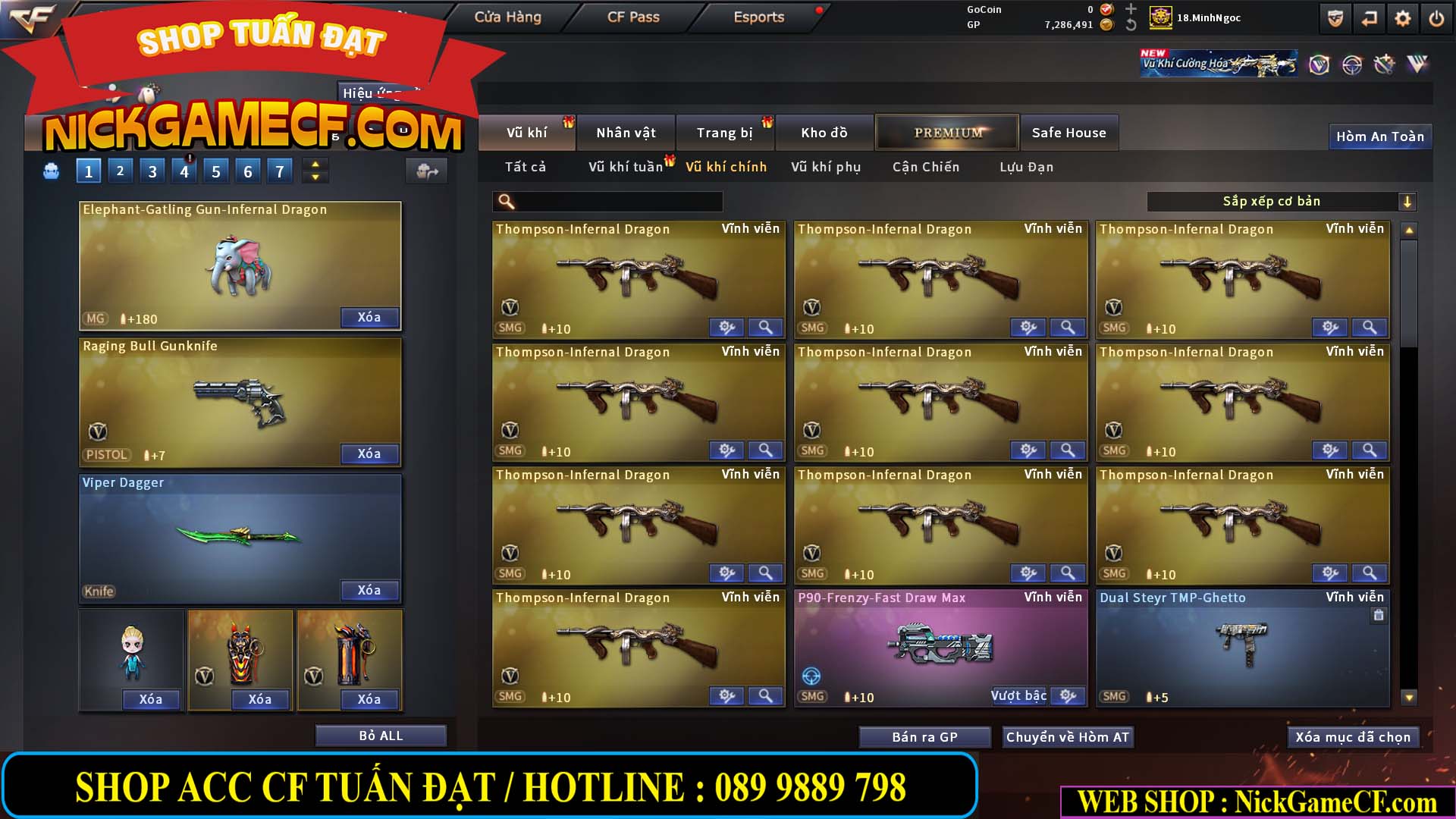 MÃ CF15182 - GIÁ : 6M5 - CHIẾN FULL ZOM + C4 - 55 VIP - VIP6